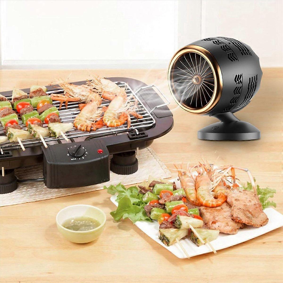 2X Desktop Range Hoods, Portable Kitchen Exhaust Fan USB Rechargeable, Portable Range Hood with Filt