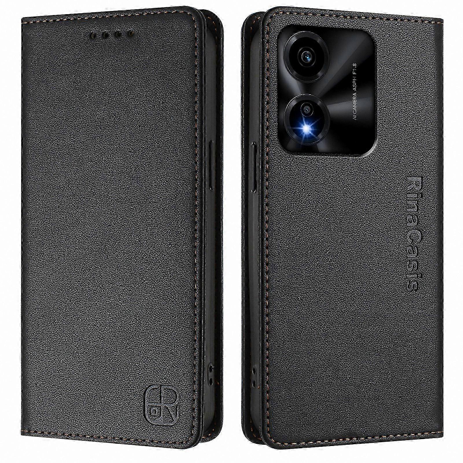 Leather Wallet Case with RFID Stand for Honor X5c Plus, Compatible Phone Cover with Card Slots and Kickstand Functionality