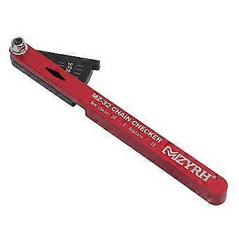 25-26 Bicycle Chain Wear Indicator Aluminum Chain Checker Multifunctional Bike Chain Repair GaugeRed
