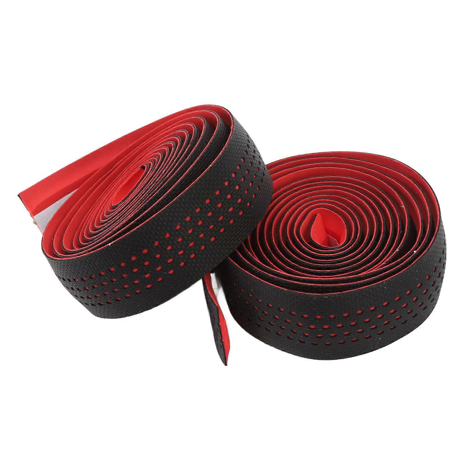 Silicone Handlebar Tape Black with Red Bottom Non-Slip Grip Wrap