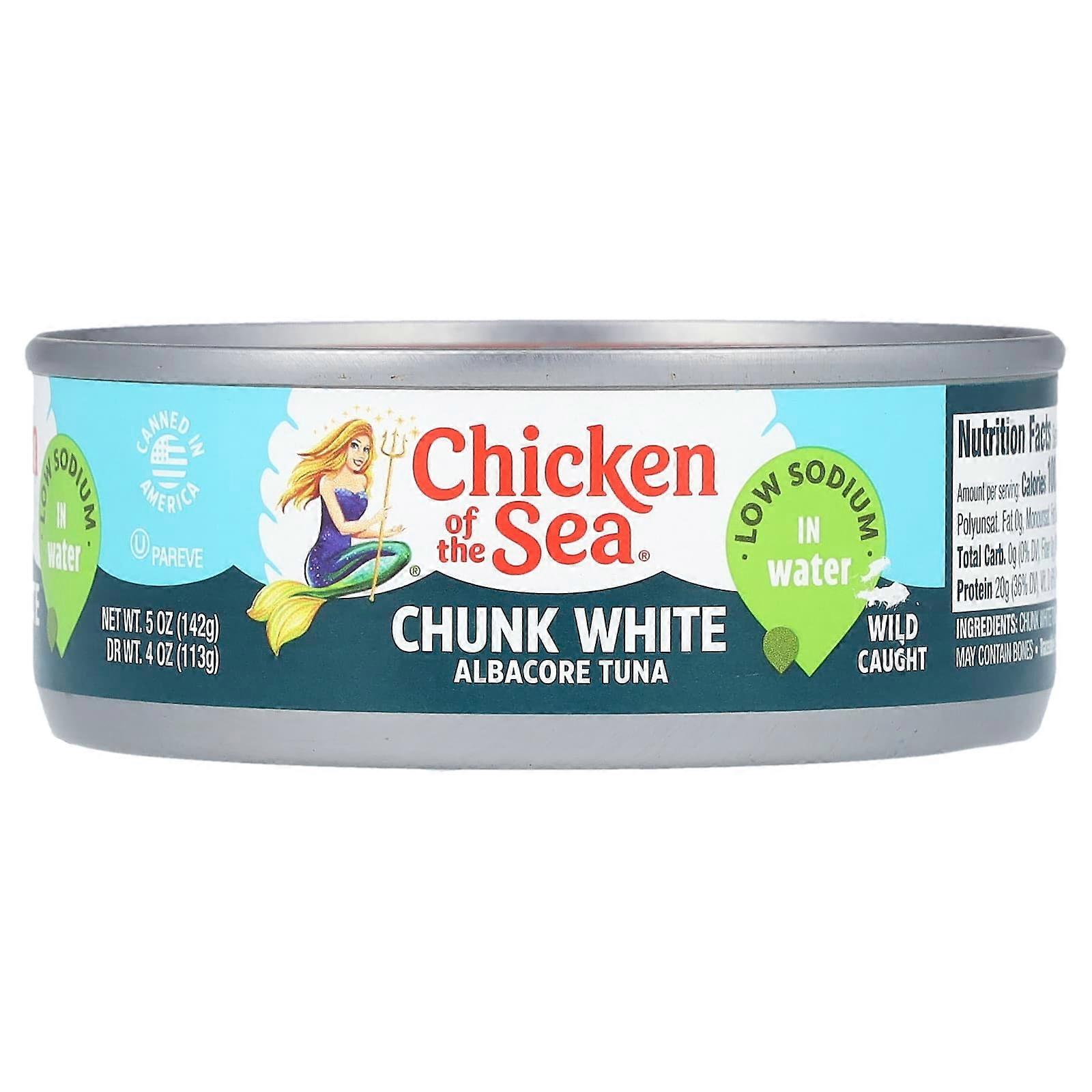 Chunk White Albacore Tuna in Water, Wild Caught, 5 oz (142 g)