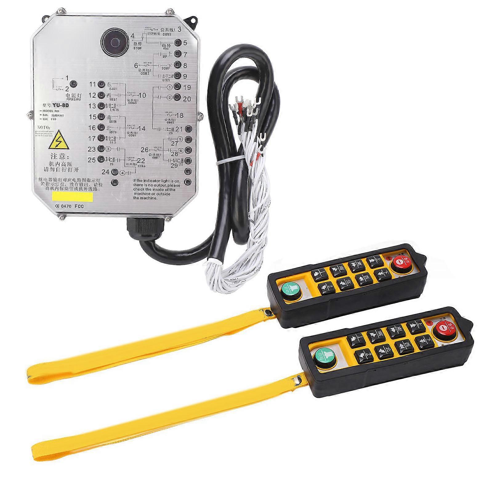 Industrial Remote Control 800MHz 10-Button LED Crane Hoist AC380V