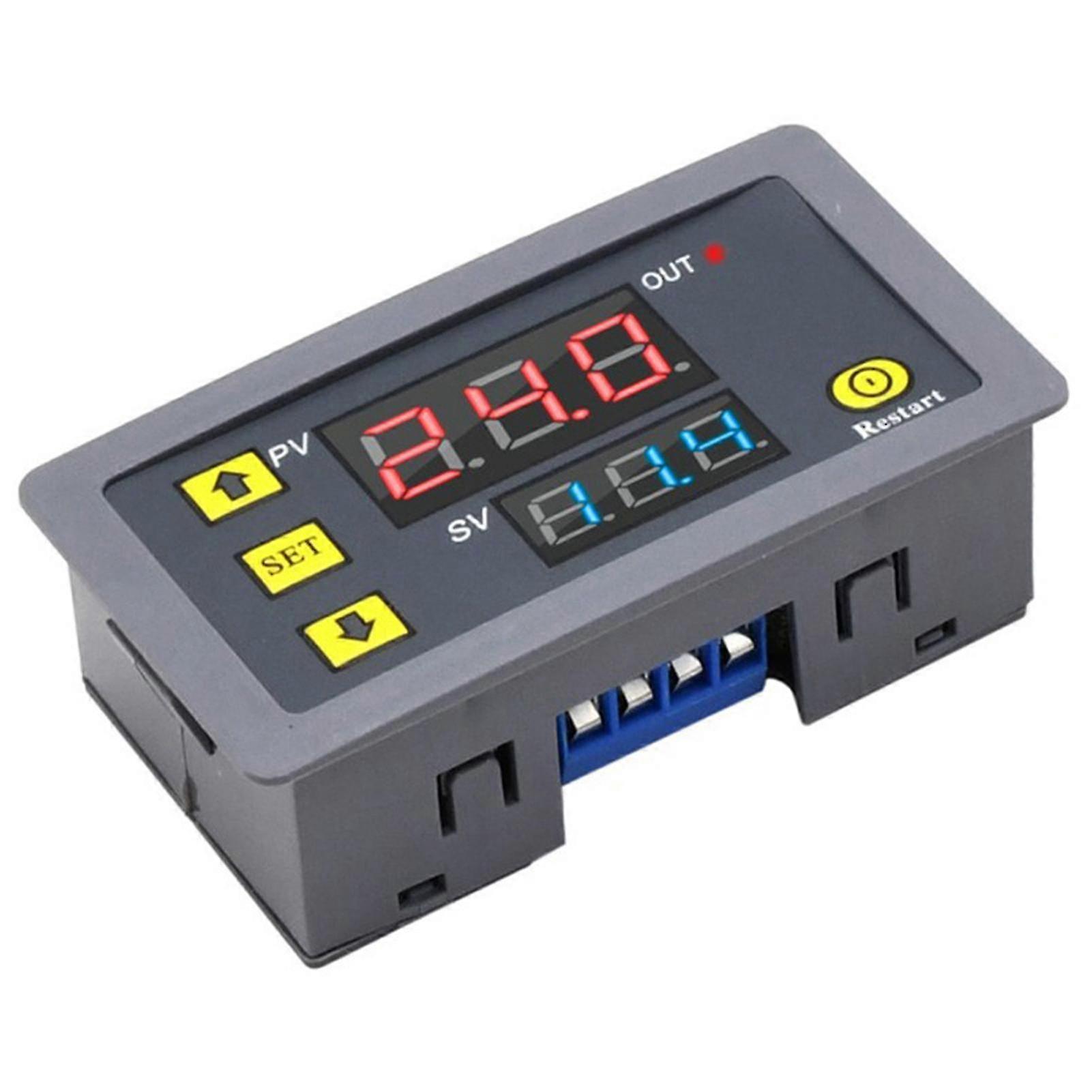 25-26 Timer Relay Digital Time Cycle With Lcd Display Switch Button Case Time Delay For Car Vehicle