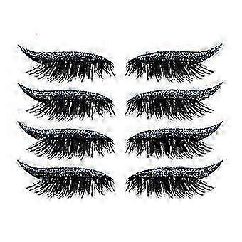 25-26 4Pairs Reusable Eyeliner and Eyelash Stickers False Eyelashes Sequin Eye Shadow