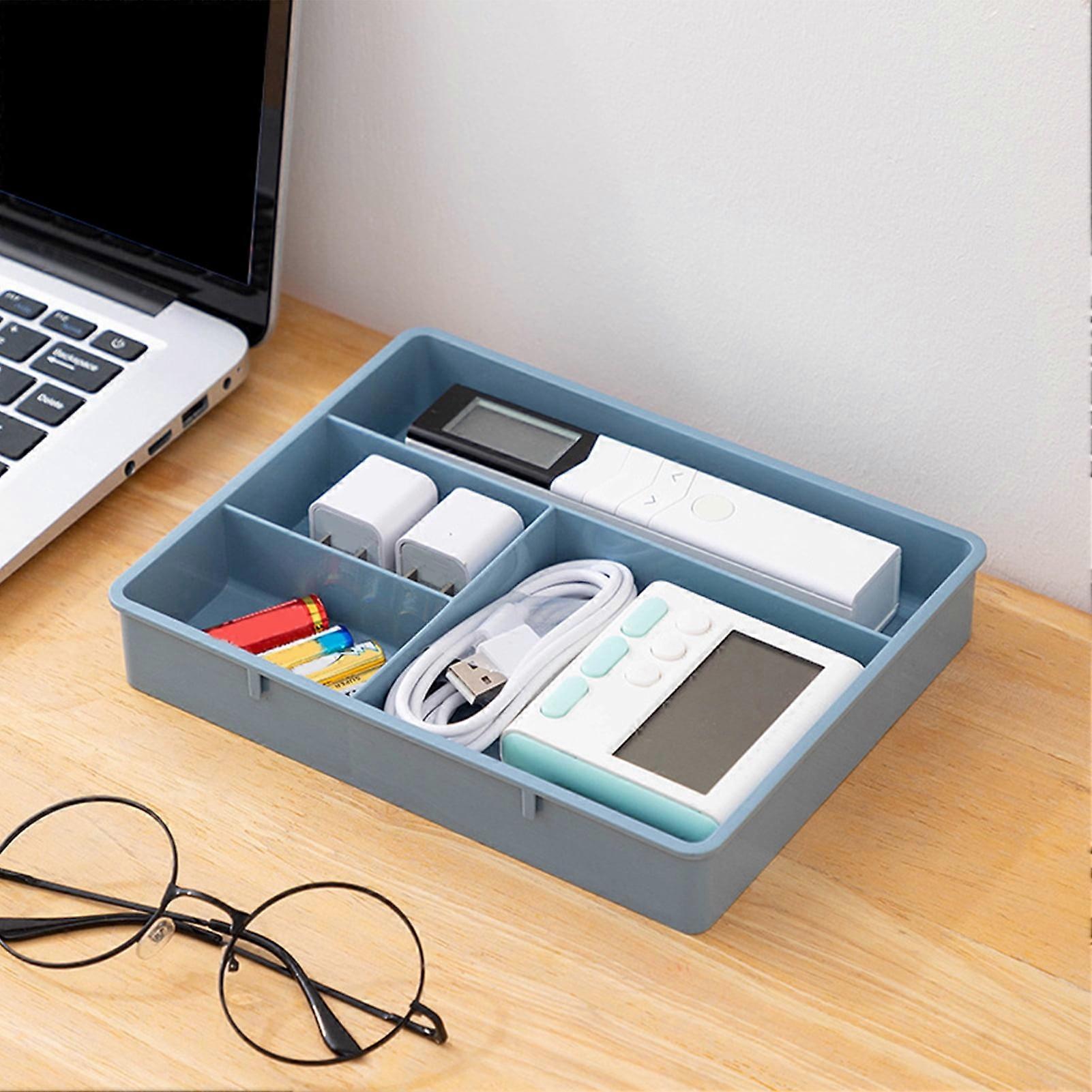 SUSUchens 4 Grids Drawer Organizer Dirt-proof PP Home Office Drawer Tray Divider for Dorm