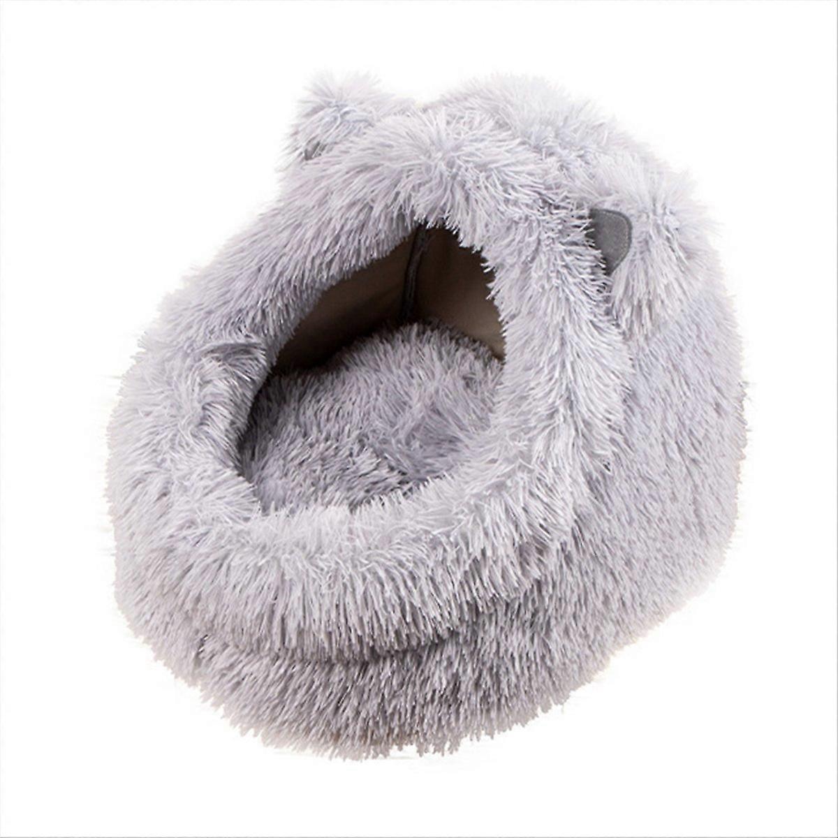 Plush Cat Bed Cat Bed Semi-Enclosed Dog Bed Removable S