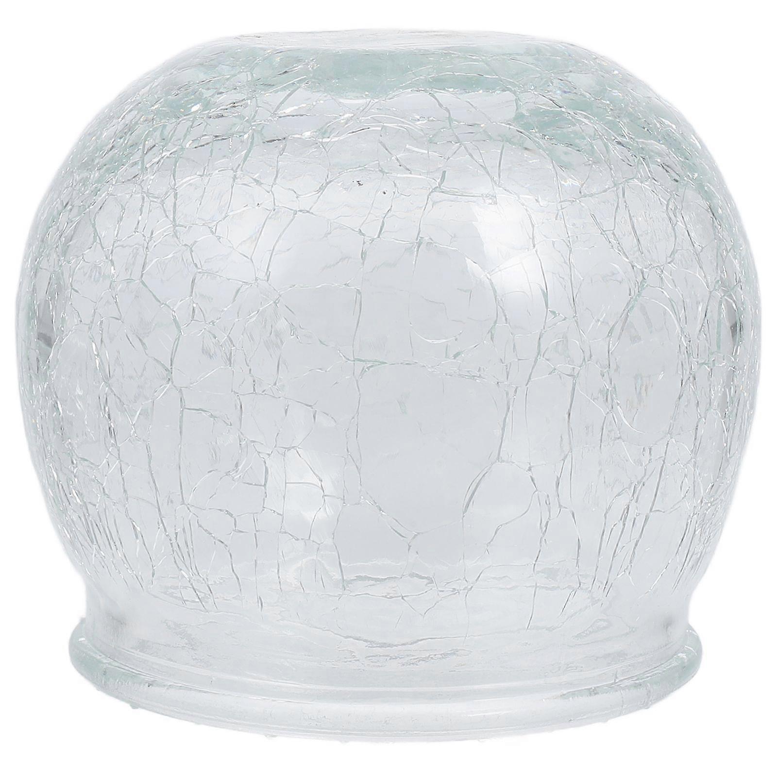 Glass Light Shade Globe Lamp Shade Lamp Post Globe Spherical Lamp Post Cover for Replacement Cracked Pattern Round Lampshade