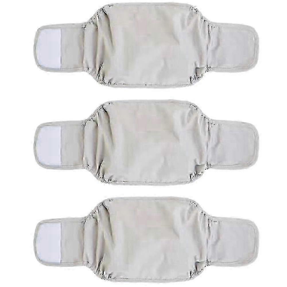 3 عبوات من لف حفاضات للذكور - عصابات بطن قابلة للغسل للكلاب: فائقة الامتصاص ومريحة لعمر 26 شهرا فما فوق