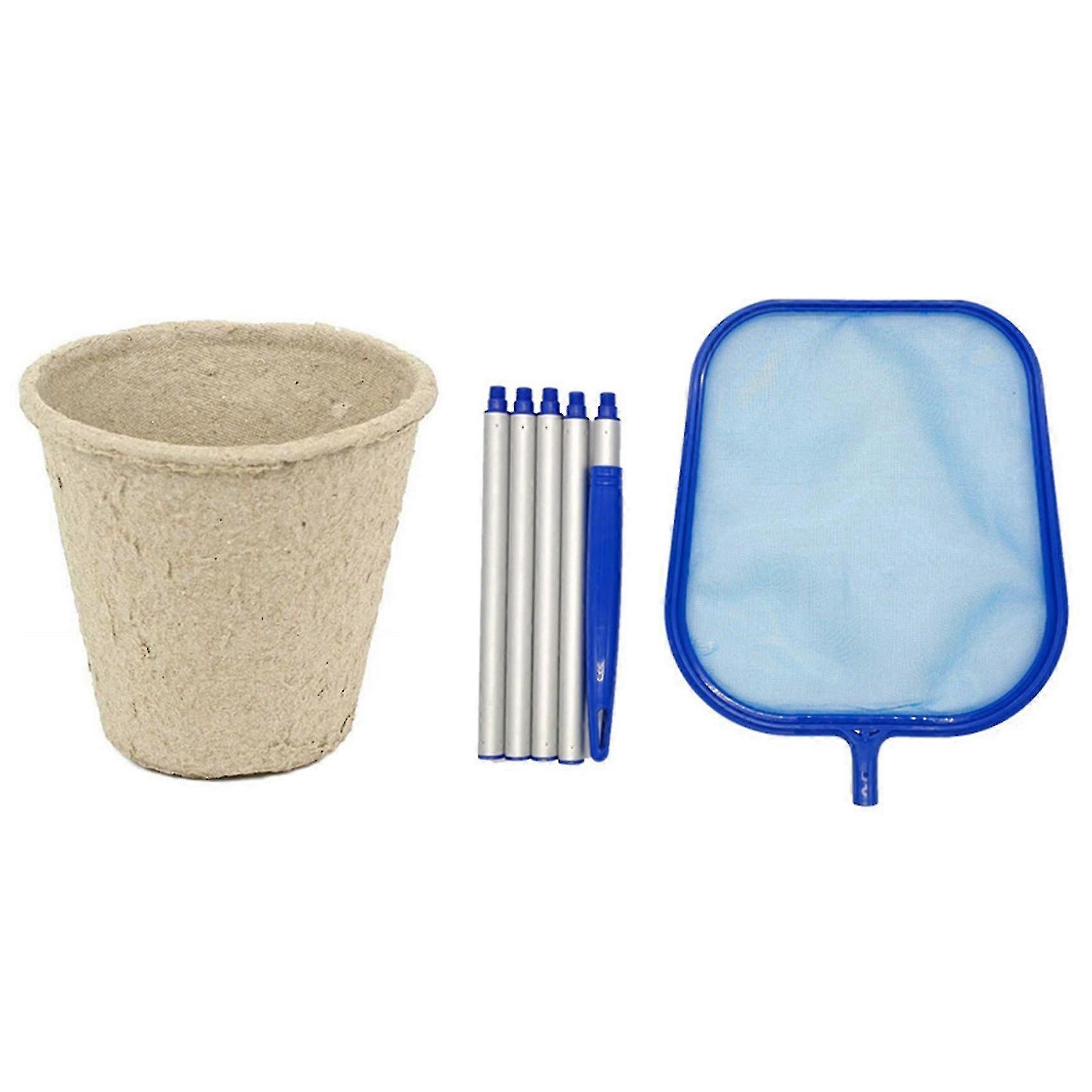 Pool Landing Net With Telescopic Pole Skimmer For Swimming Pool Cleaning