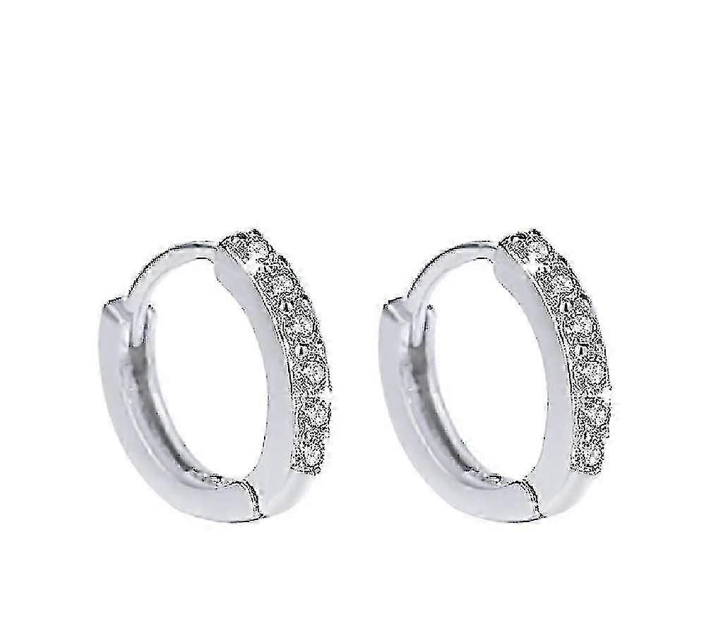Rhinestone Hoop Stud Earrings for Women's