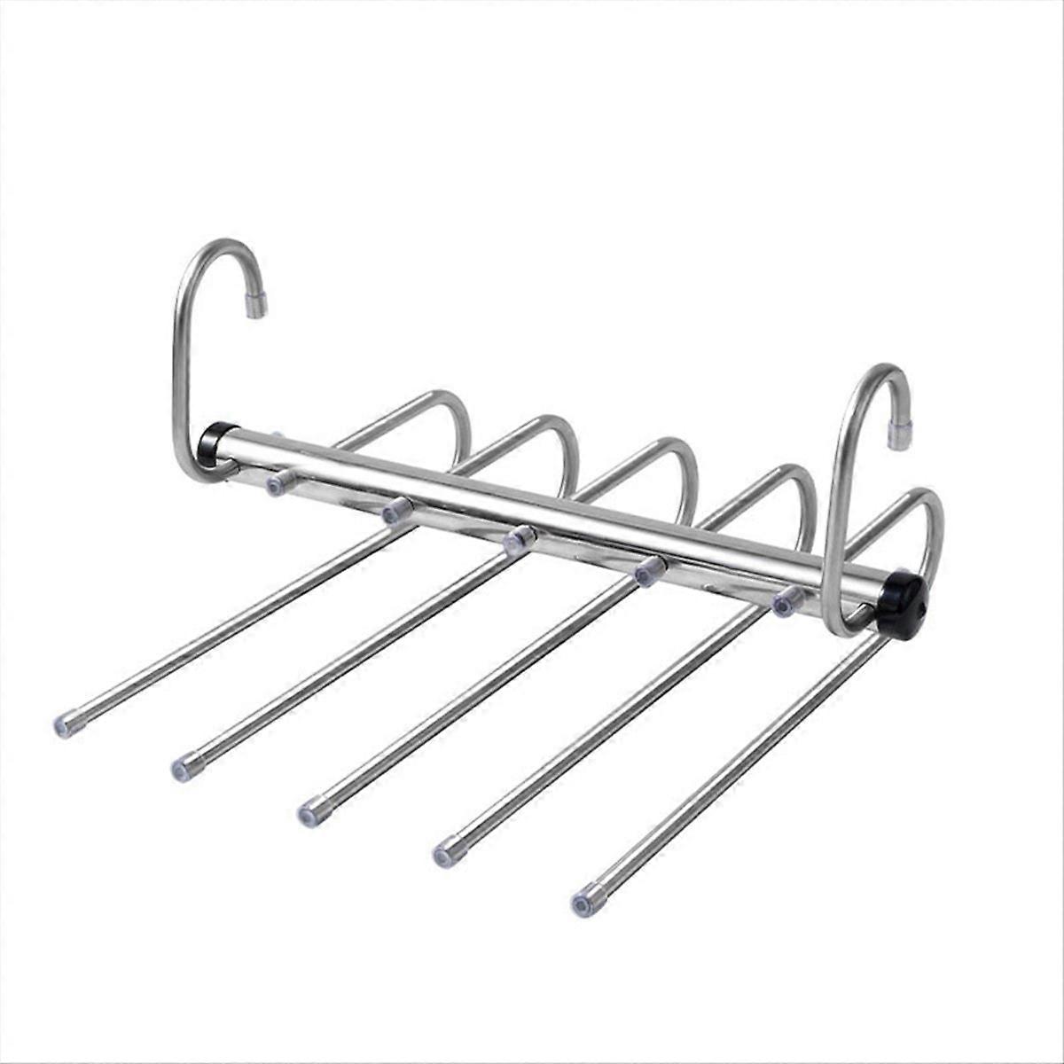 5 layers Folding Pants Hangers Space Saving Clothes Rack Organizer