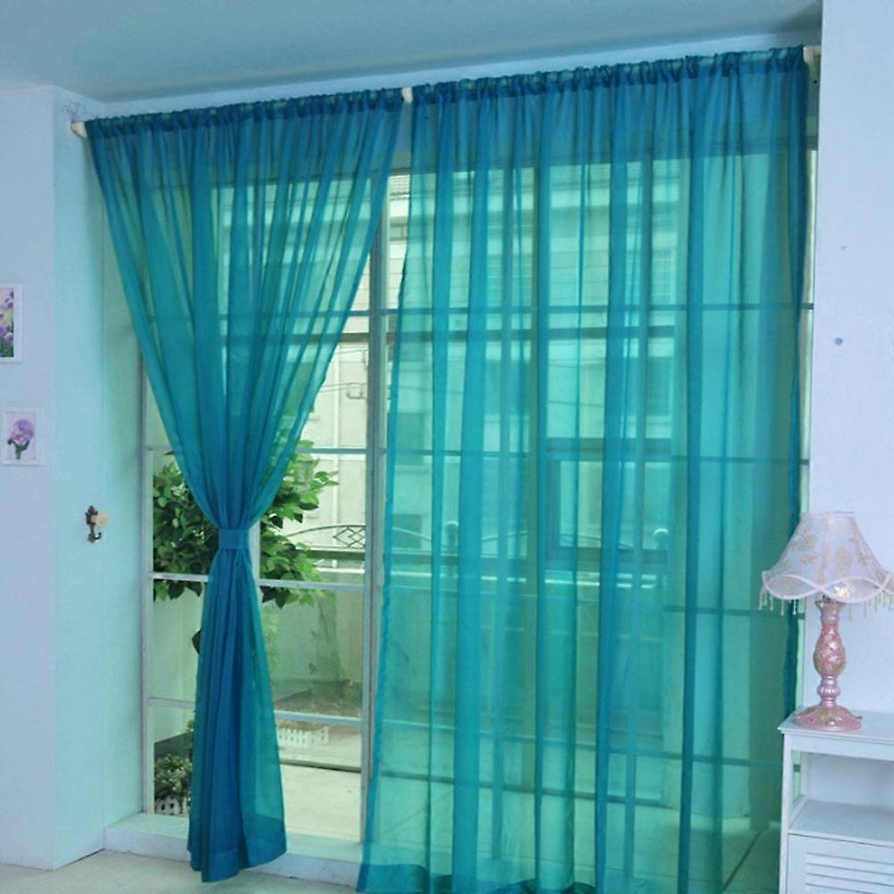 VOSS 1 PCS Pure Color Tulle Door Window Curtain Drape Panel Sheer Scarf