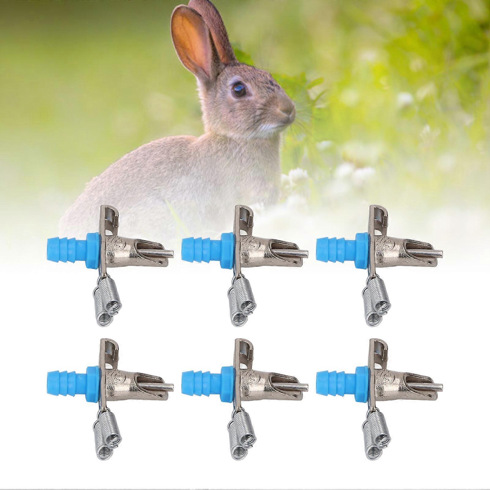 10PCS Automatic Rabbit Water Nipples Galvanized Rabbit Water Drinker Feeder with 5m Tube for Small Animals Poultry Watering System 