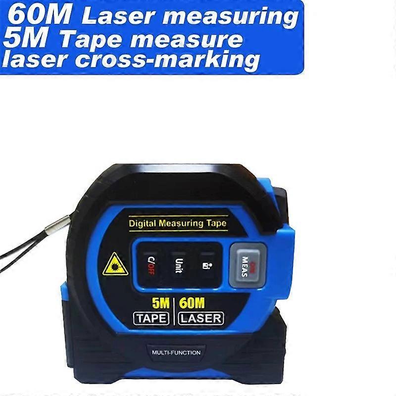3-in-1 Digital Laser Tape Measure with High Precision Rangefinder and Steel Body, High Elasticity for Accurate Measurements
