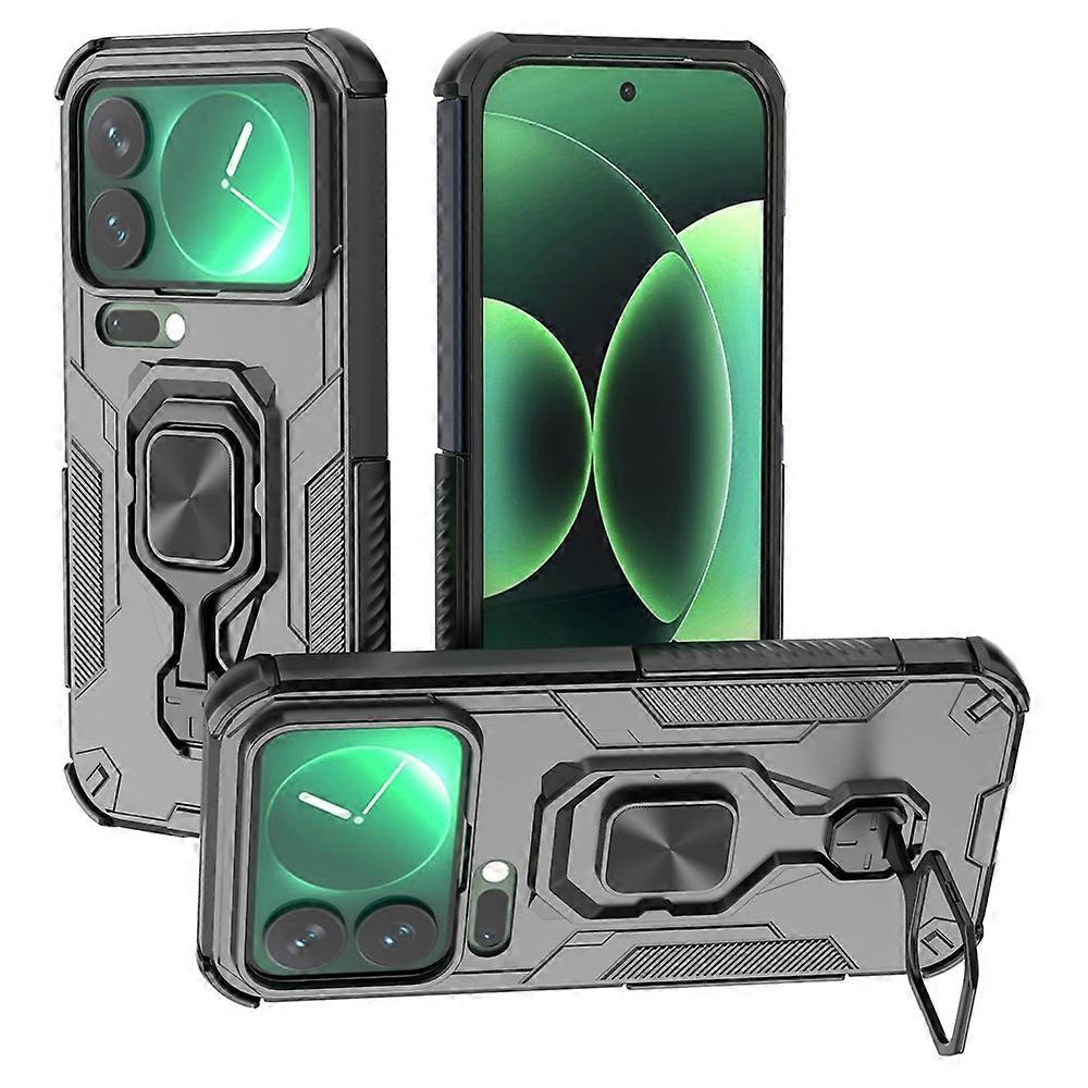 Compatible For Xiaomi 17 Pro Case Rotatable Ring Kickstand PC + TPU Shockproof Phone Cover