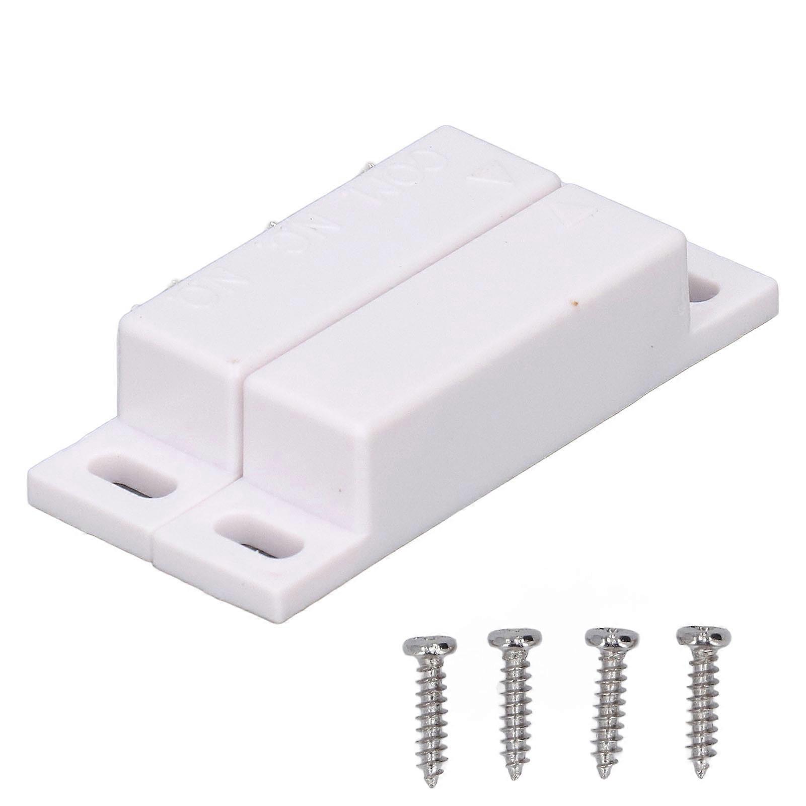 2 Sets Magnetic Reed Switch NO NC Wired Surface Mounted Magnetic Contact Switch for Door Window