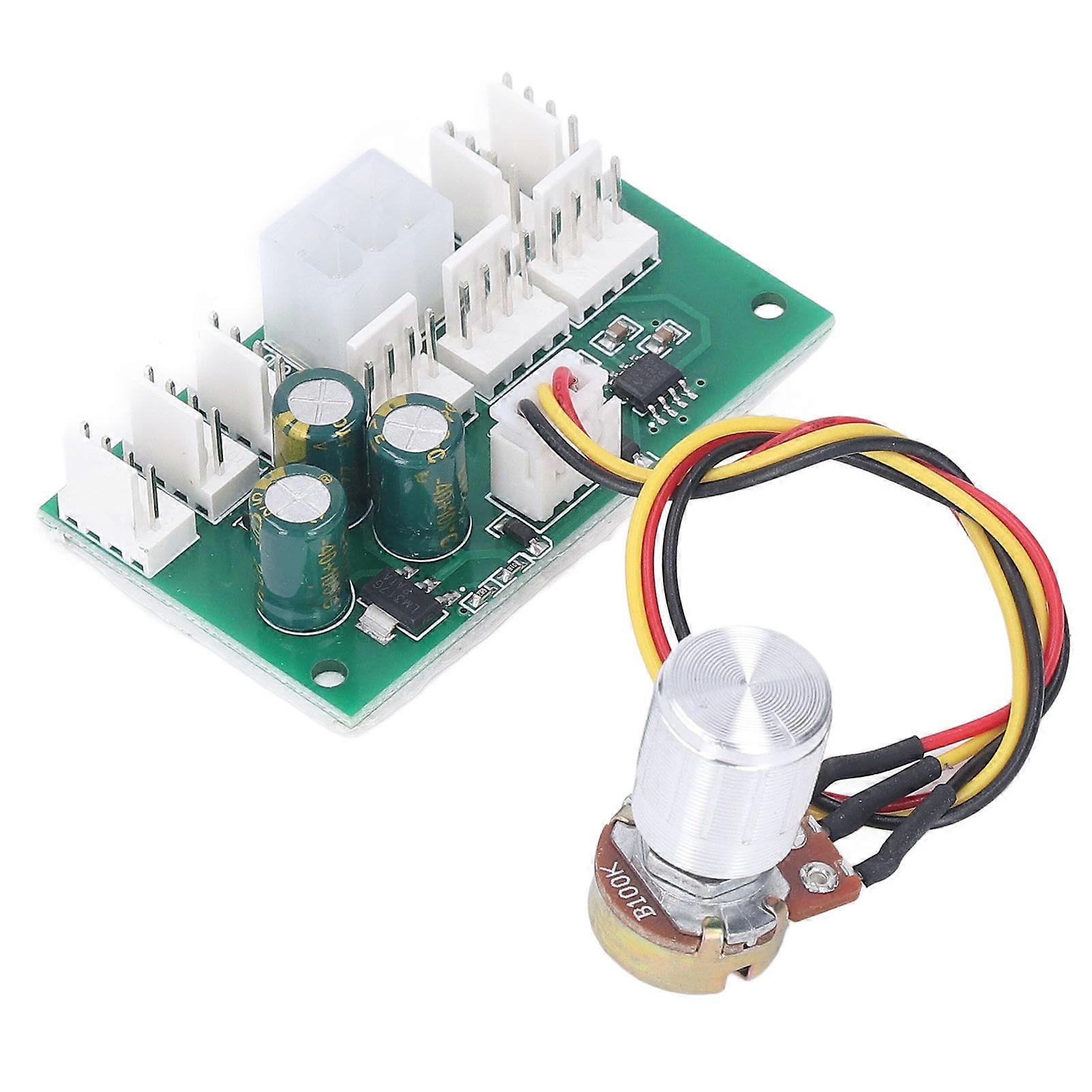 Cooling Fan Hub PWM PC Chassis 8 Way Splitter Speed Control Module 4 Pin Adapter 12V