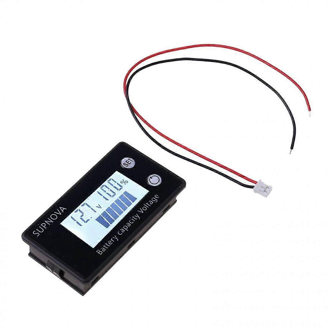 DC 8V-100V Car Motorcycle LCD Battery Capacity Indicator Voltmeter Blue Panel Style 2