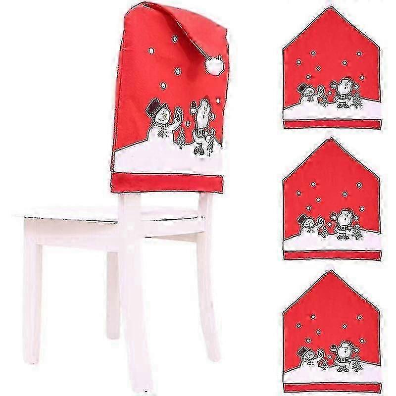 Christmas decorative dining table and chairs set Christmas decorations creative Christmas