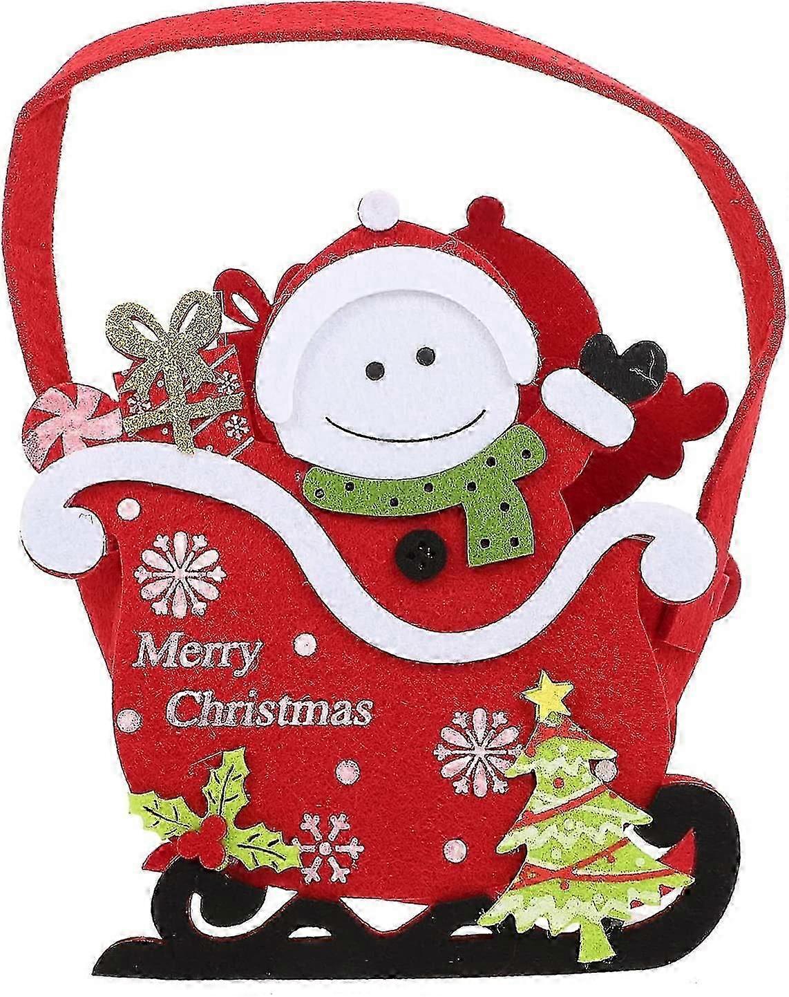 Christmas Candy Bags Christmas Candy Baskets Christmas Decorations With Deer Christmas Tree Xmas Candy Adornment3pcsred