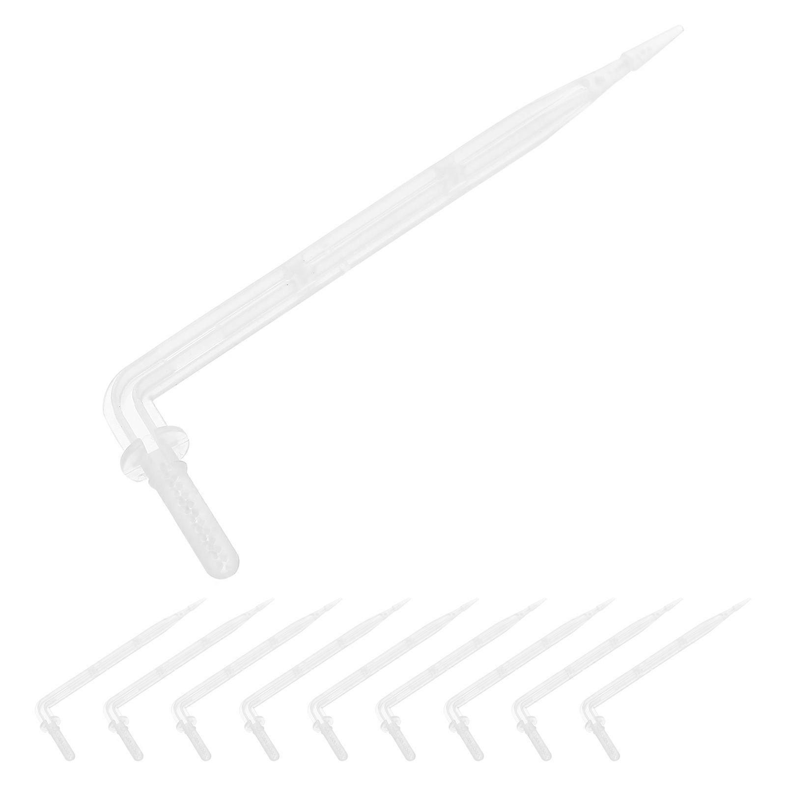Curved Arrow Dripper for Garden Drip Irrigation System 50Pcs Transparent Pom Emitters