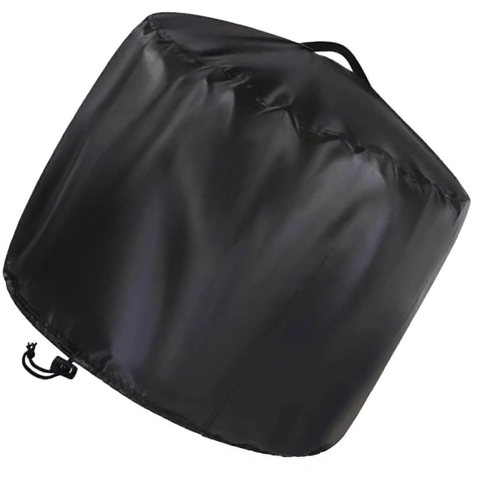 Whole Year Fire Pit Protective Cover Waterproof Seam Adjustable Windproof Straps Durable Polyester Multiple Use Design  M