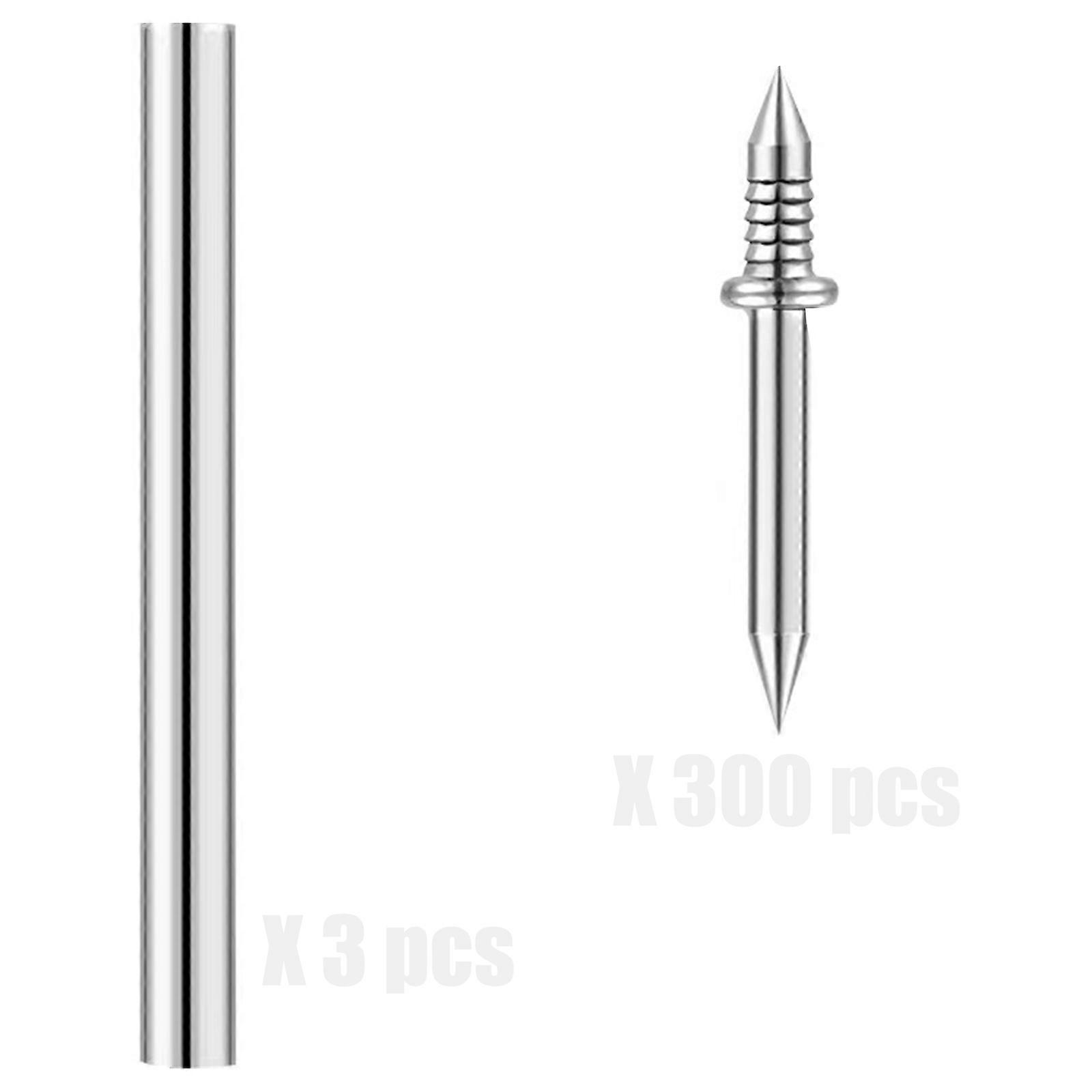 300Pcs Rustproof Skirting Thread Seamless Nail Double Head Seamless Installation Nail Hardware None Marking Nails Multicolor