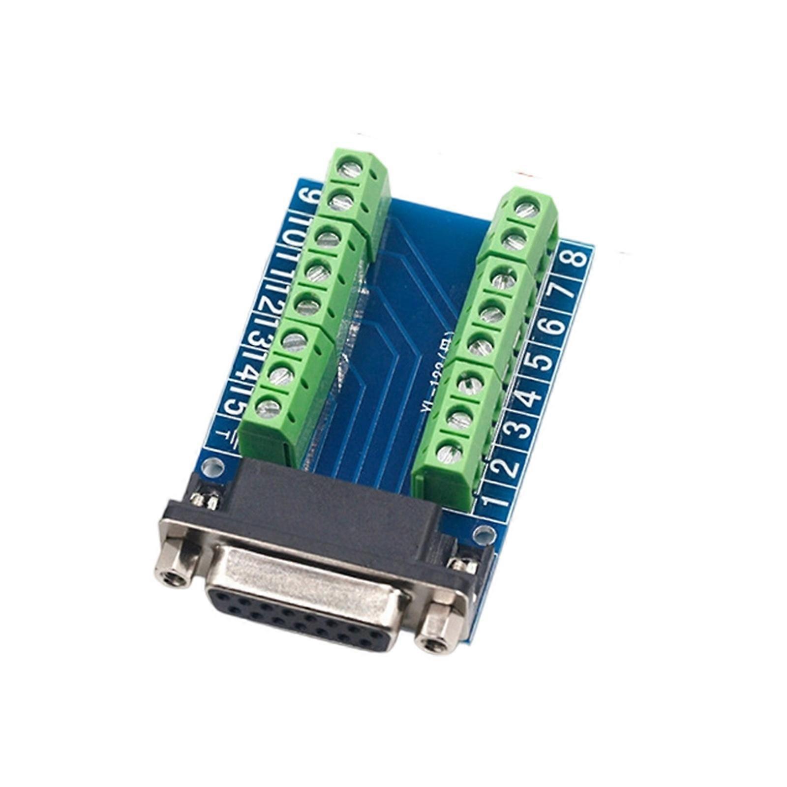 Industrial 15Pin VGA Terminals Breakouts Board DB15 Breakouts ConnectorsSignal Distribution For Control Systems Integration Multicolor