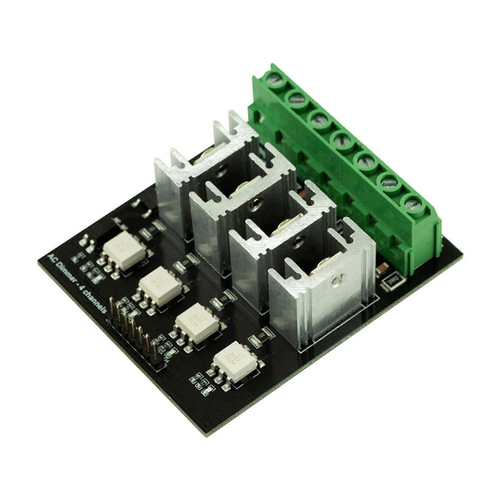 AC Light Lamp Dimming and Motor Dimmer Module 4 Channel 3.3V/5V 50/60hz 220V Light Dimmer Module Replacement Multicolor