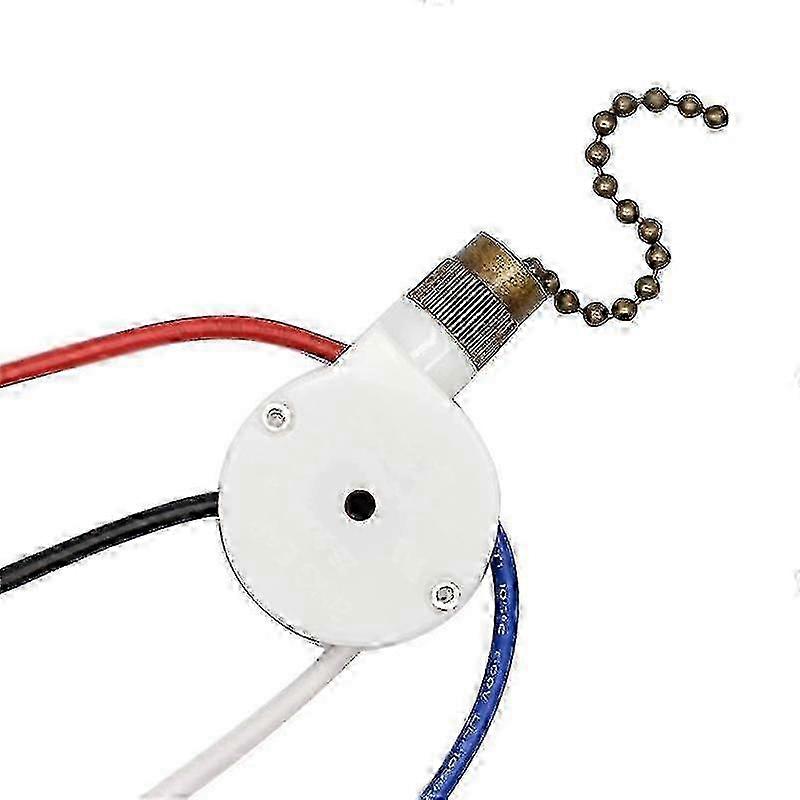 ZingEar ZE-208S Ceiling Fan with 3-Speed Control 4-Wire Switch and Pull Chain Light Operation