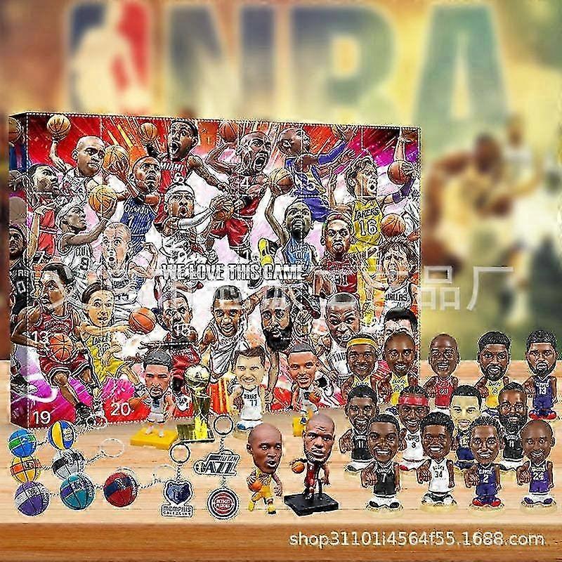 NBA 2024 Christmas Countdown Advent Calendar 24 Days -Figure Blind Box Gift