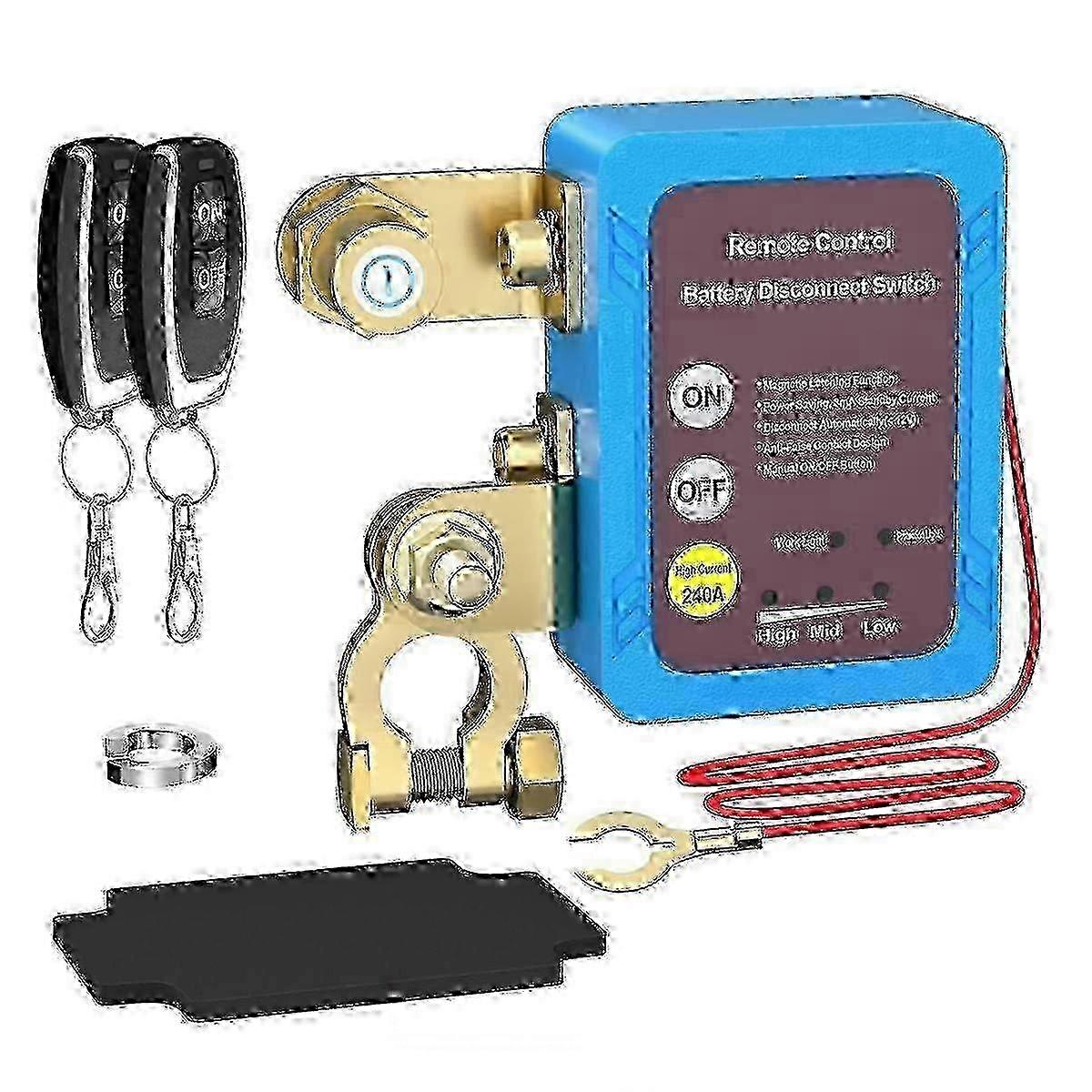 25-26 12V 240A Remote Battery Disconnect Switch, Automatic Power Off Switch Remote Battery Disconnect Swit