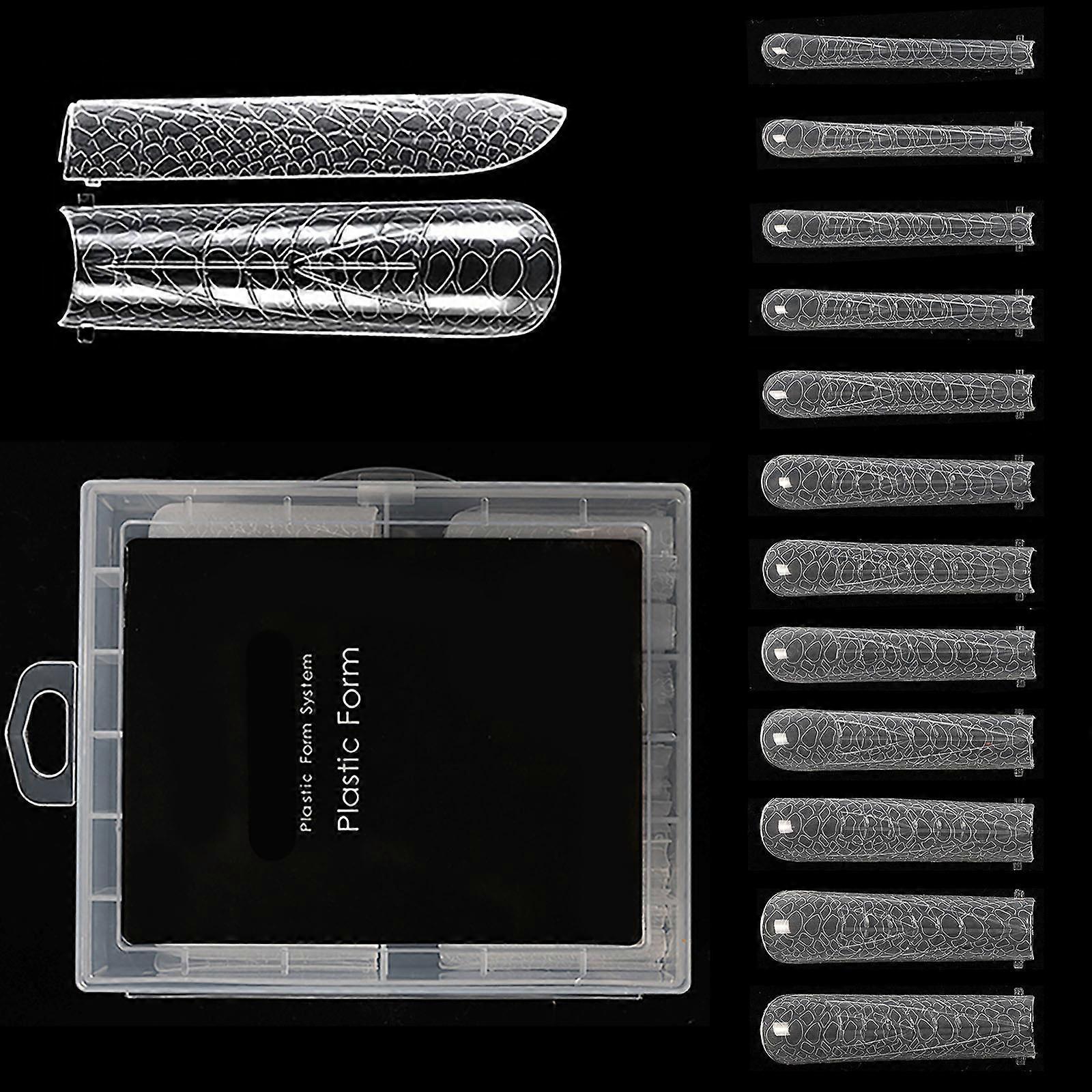 Almond Nail Forms Set Easy Application Full Cover Molds 12 Sizes Nail Art Extension Essentials for Salon and Home Use Multicolor