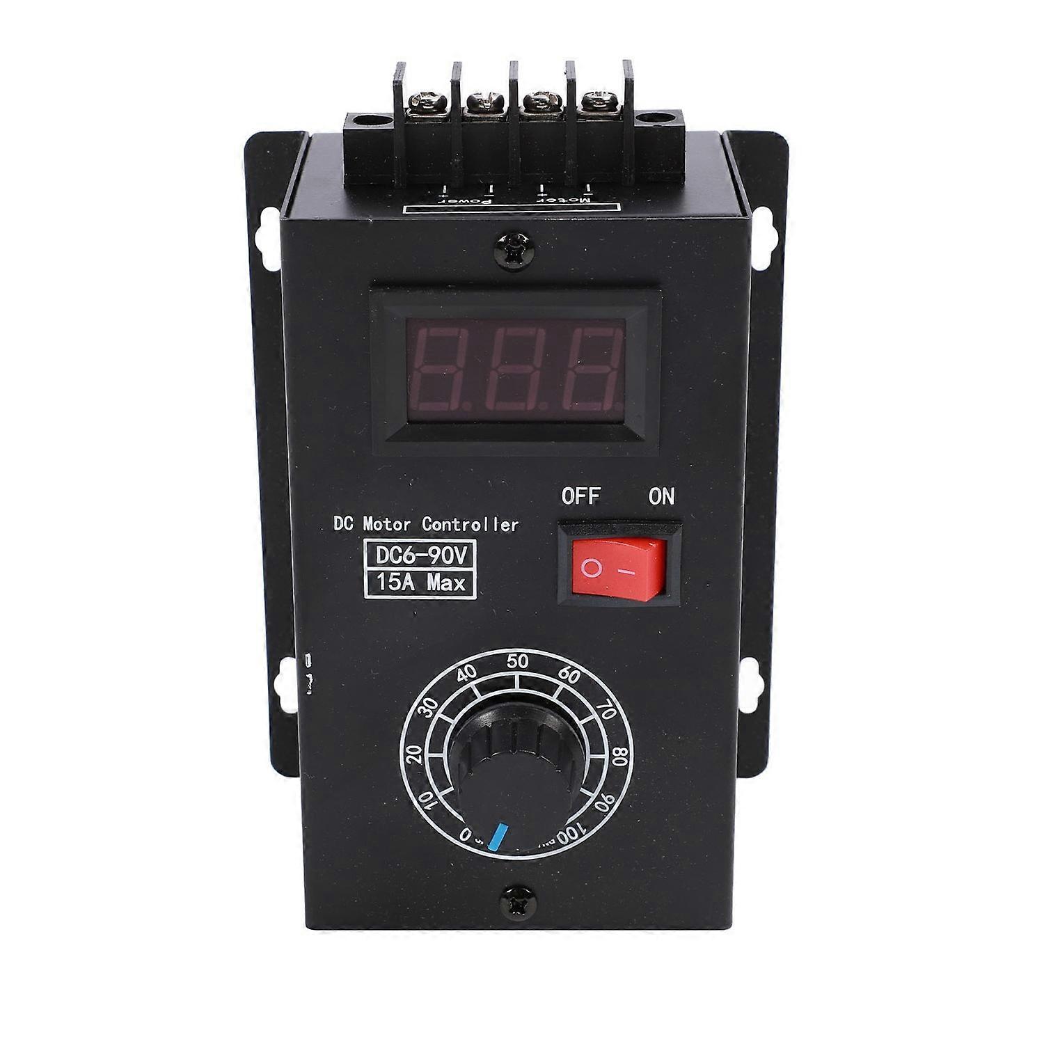 Universal 6V ‑ 90V PWM Direct Current Motor Speed Control PLC 15A Governor Volt Display