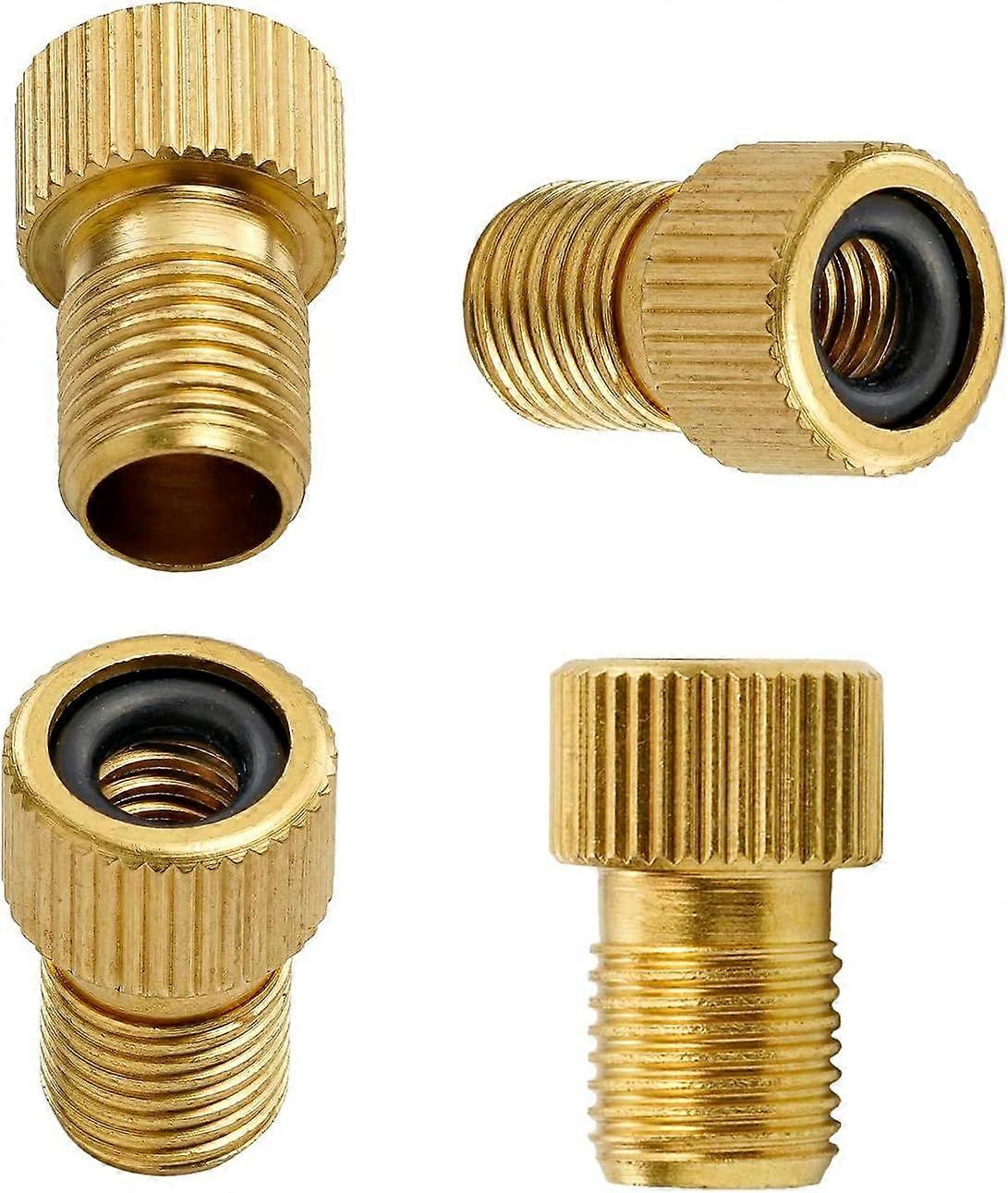 Valve Adapter for Bike Tire Inflator with Manual Inflator or Air Compressor - Converts Presta (Thin) Valve to Schrader (Coarse) Valve from SV to AV - 