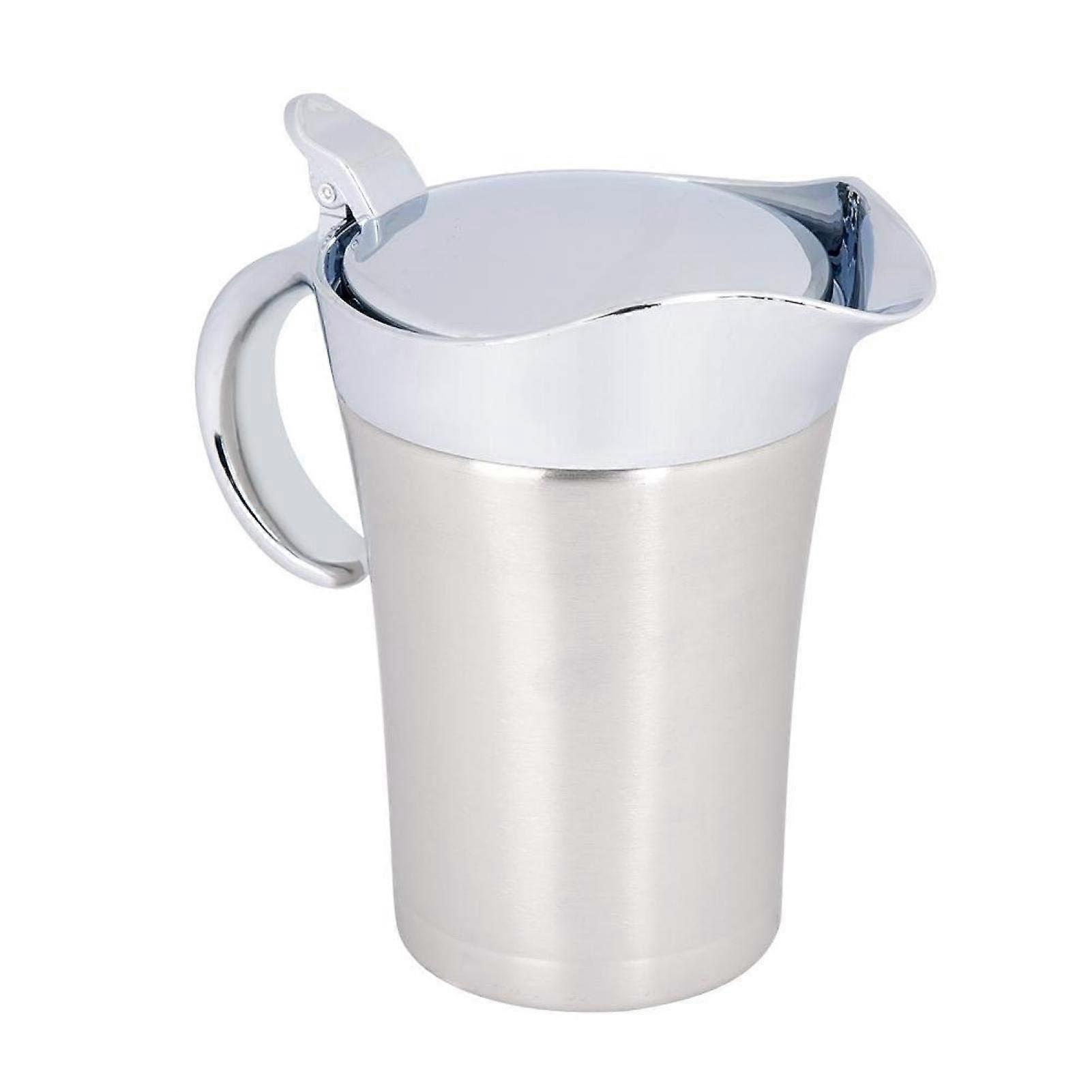Stainless Steel Gravy Boat 750ml DoubleWall Insulated Sauce Server with Lid for Hot and Cold