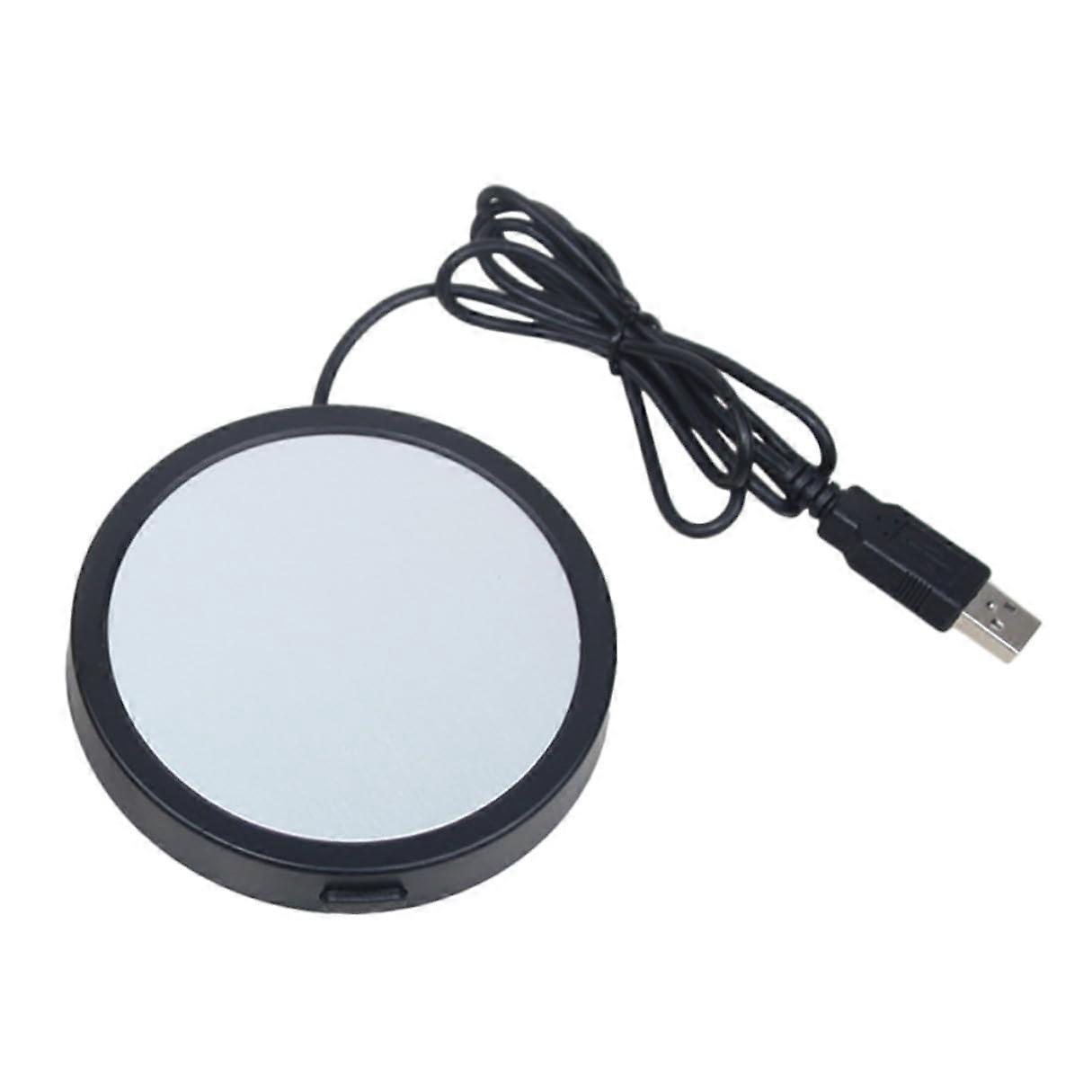 USB Coffee Mug Warmer with Stable Temperature Control, AntiSlip Pad, EnergySaving Office Plate, Random Color
