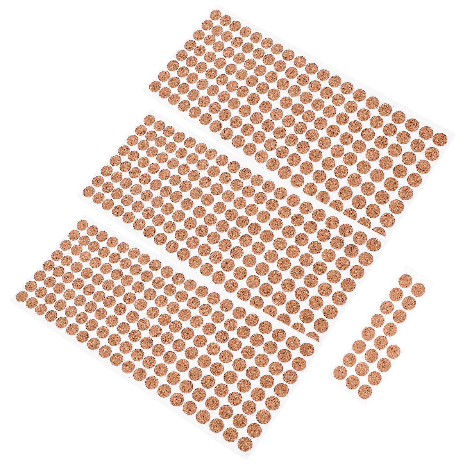 Self Adhesive Cork Pads Round Dots for Non Slip 500Pcs Kitchen Use