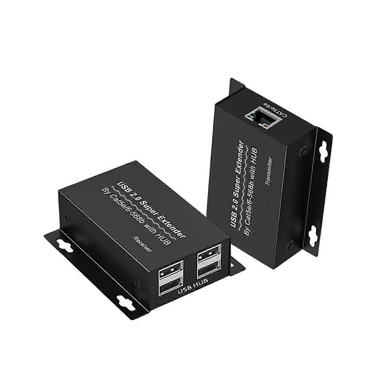 150m USB 2.0 to RJ45 Extender Ethernet Cat6 Extends USB Connection for Webcam Printer Keyboard Mous