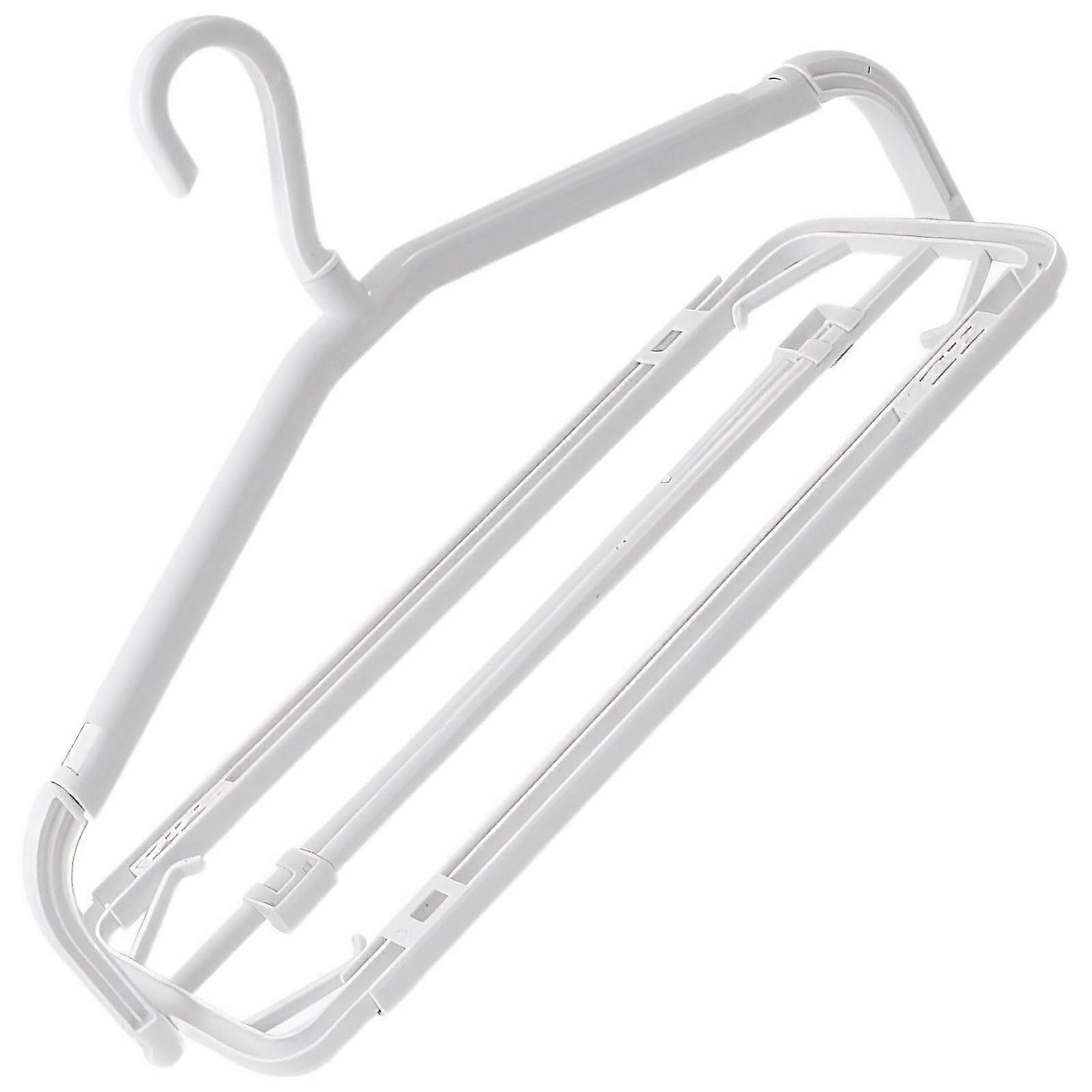 Telescopic Clothes Hanger with Adjustable Drying Rack for Towels and Garments, Space Saving Windproof Design