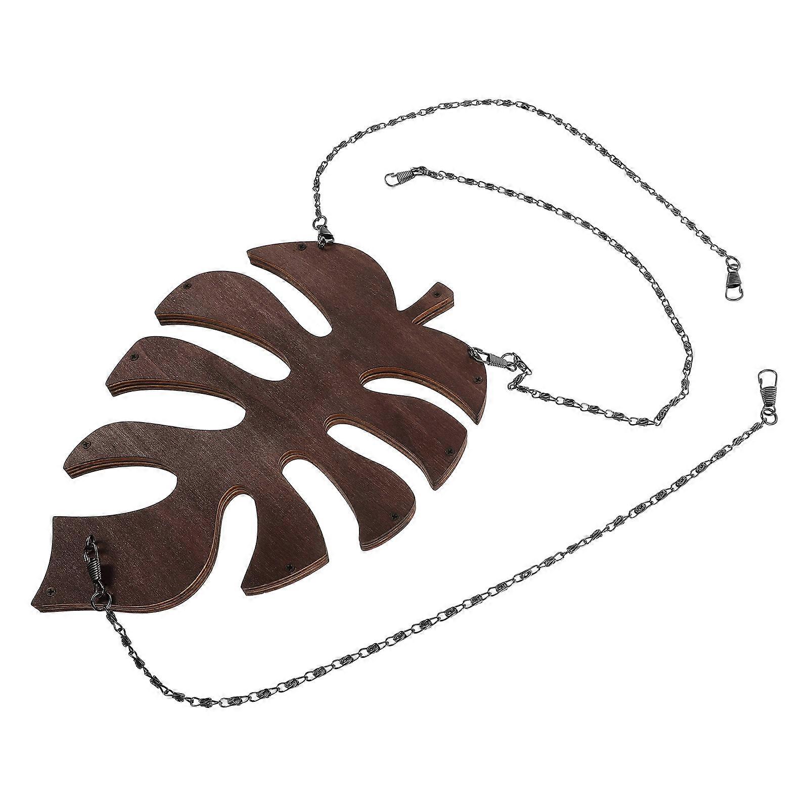 Brown Monstera Wine Glass Rack for Stemware Storage Organizer