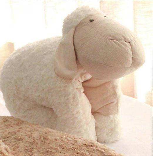Export Korea Lamb folding pillow Plush Sheep Stuffed Animal Plush Simulation Lamb Changeable Doll Toys for Room Decor