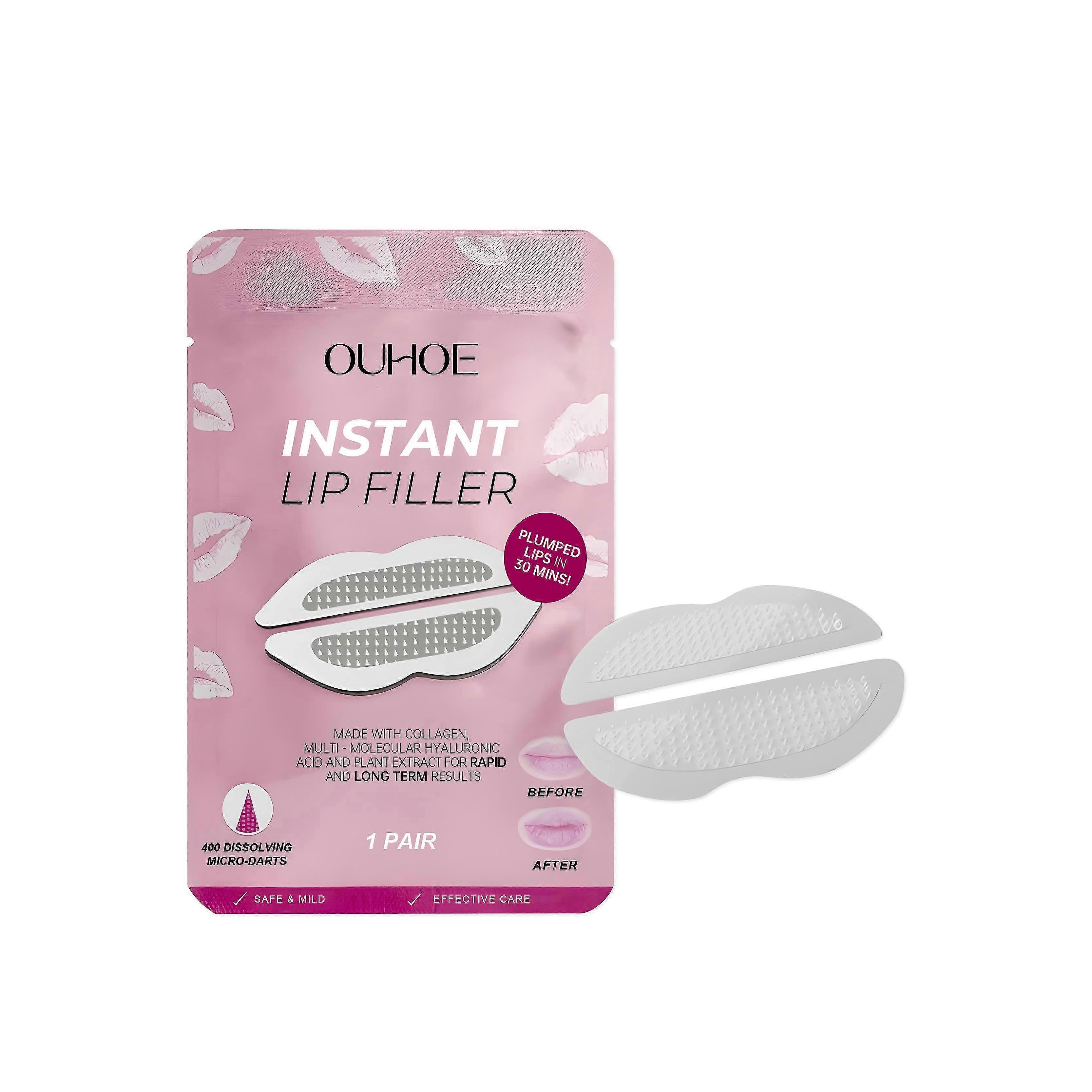 Aloe Vera Lip Filler Patch - Moisturizing Jelly for Soft, Full Lips - 1 Pair