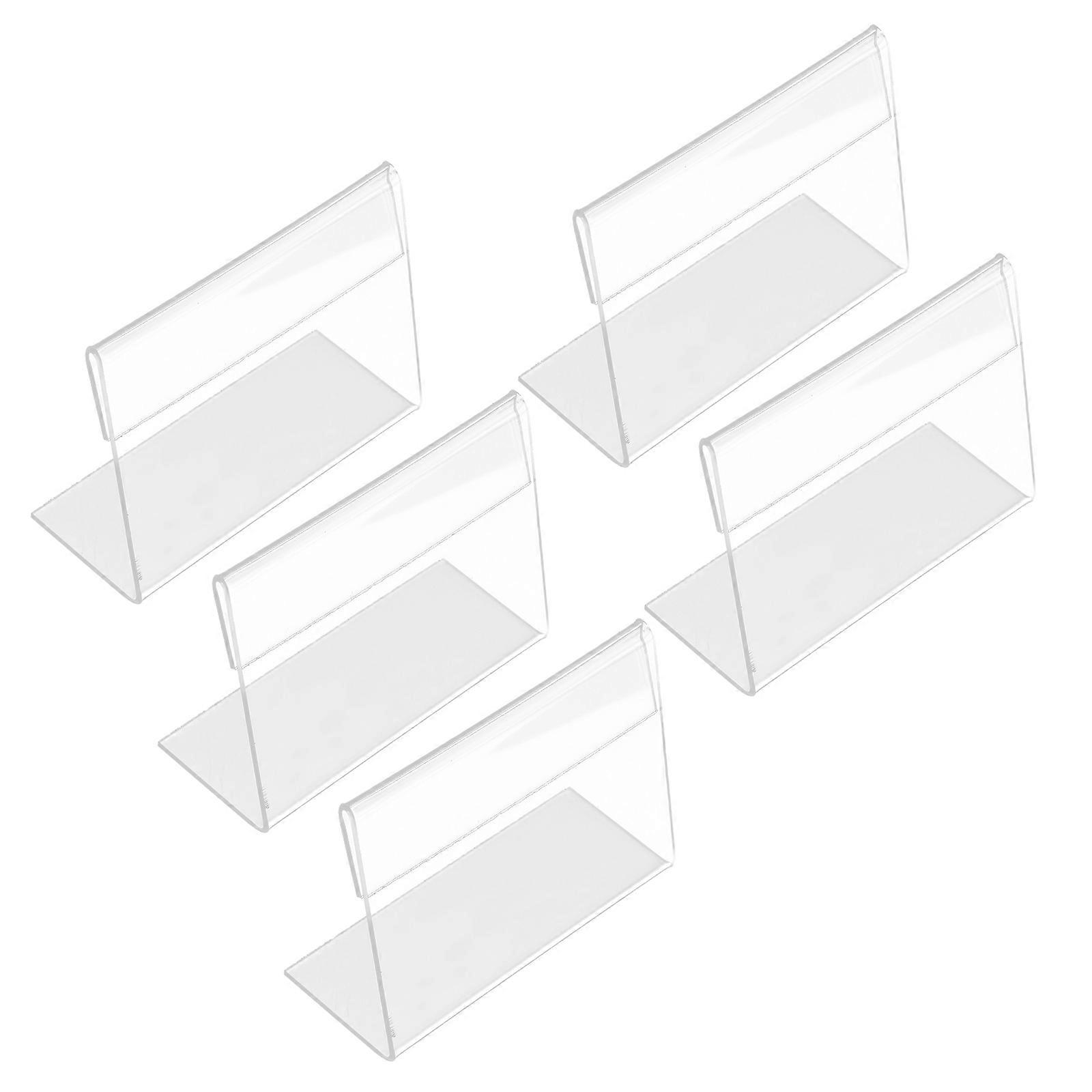 5Pcs Acrylic Sign Holders for Price Tags and Labels Display Stands