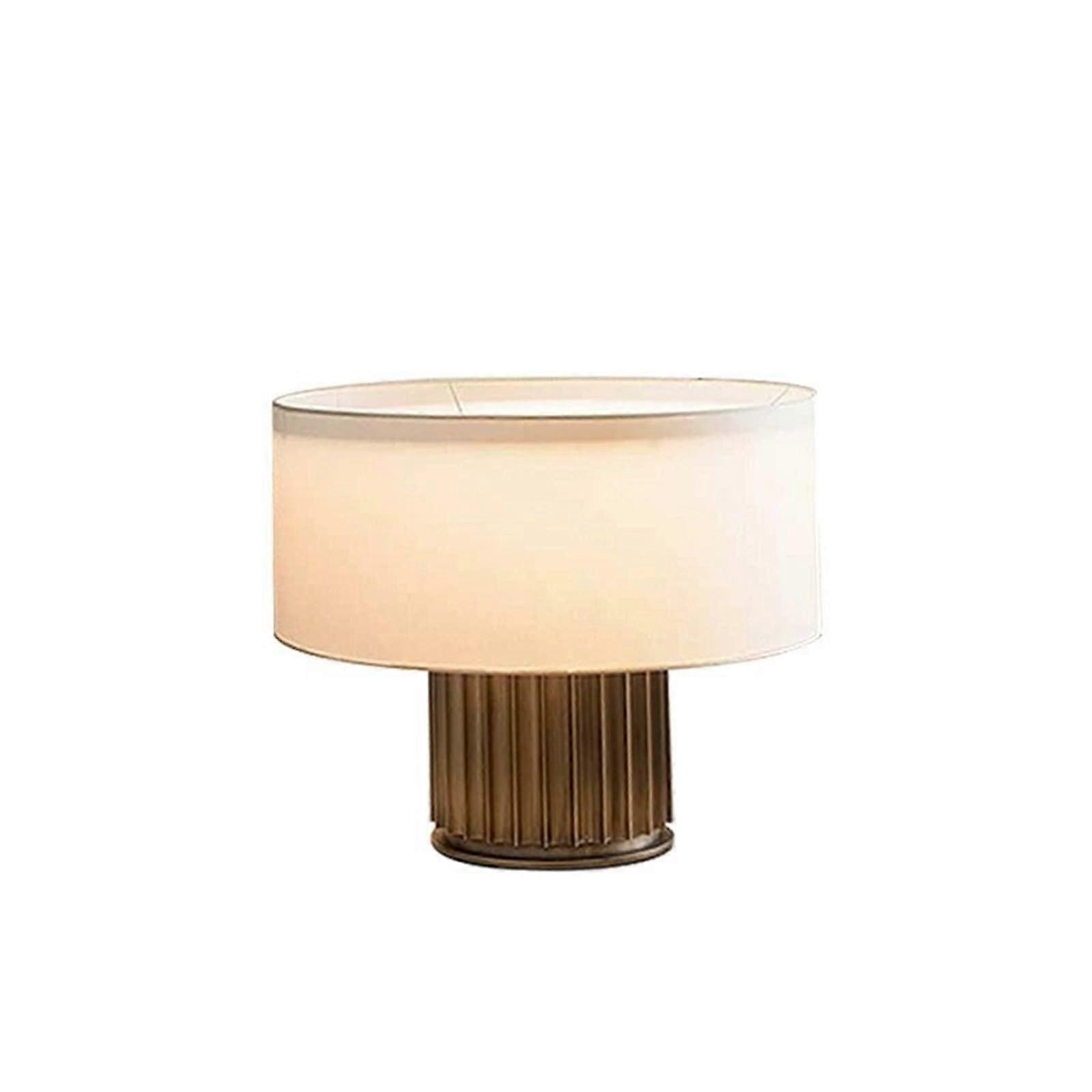 Modern Bedside Table Lamp with Fabric Shade, Soft Ambient Lighting for Bedroom or Living Room