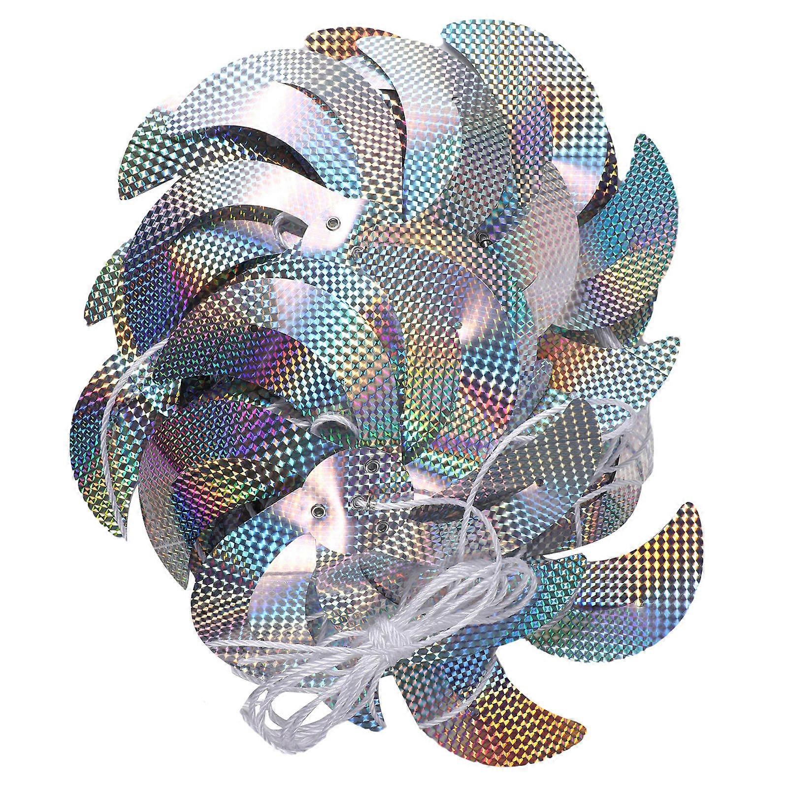 1 Set 10m Reflective Decorative Pinwheels Bird Blinder Repellent Pinwheel String