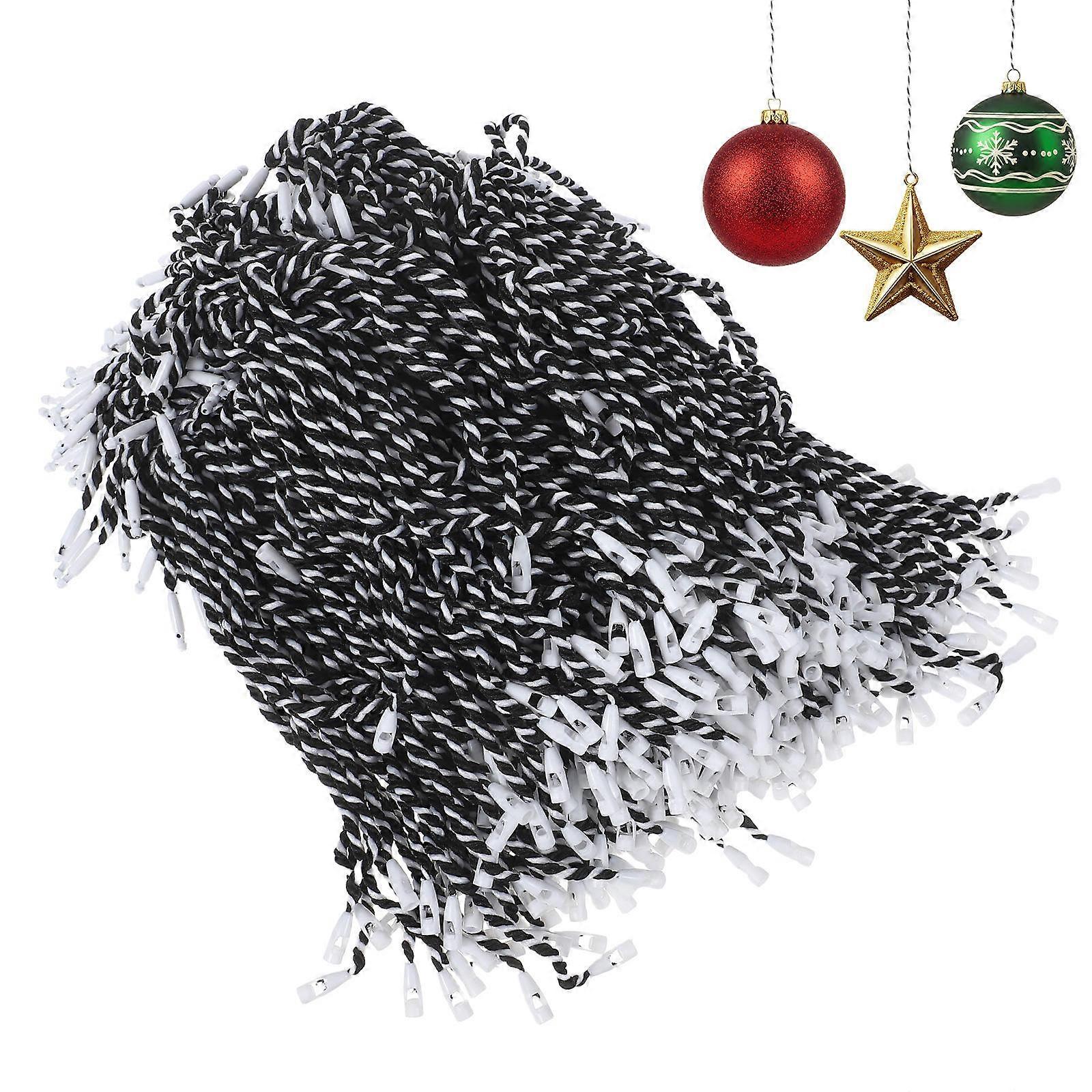Secure Locking Ornament Hooks with Cotton Ropes for Holiday Decor 2500Pcs