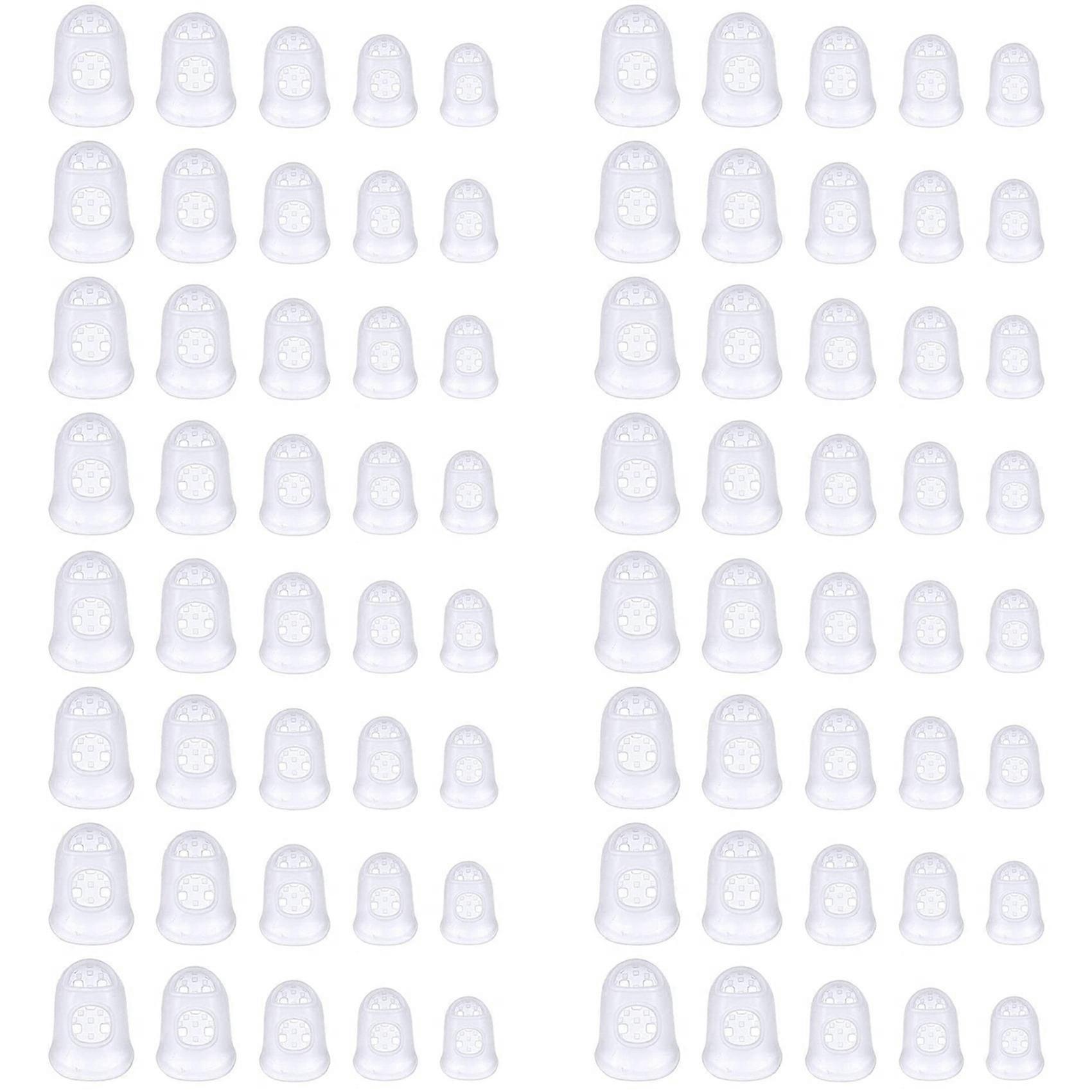 160 Pcs Fingertip Protectors, 5 Sizes Ukulele Finger Caps,for Guitar Ukulele Stringed Instruments