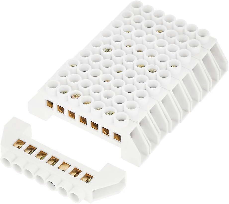 10 terminal blocks, 7-position electrical connection terminal, brass screw