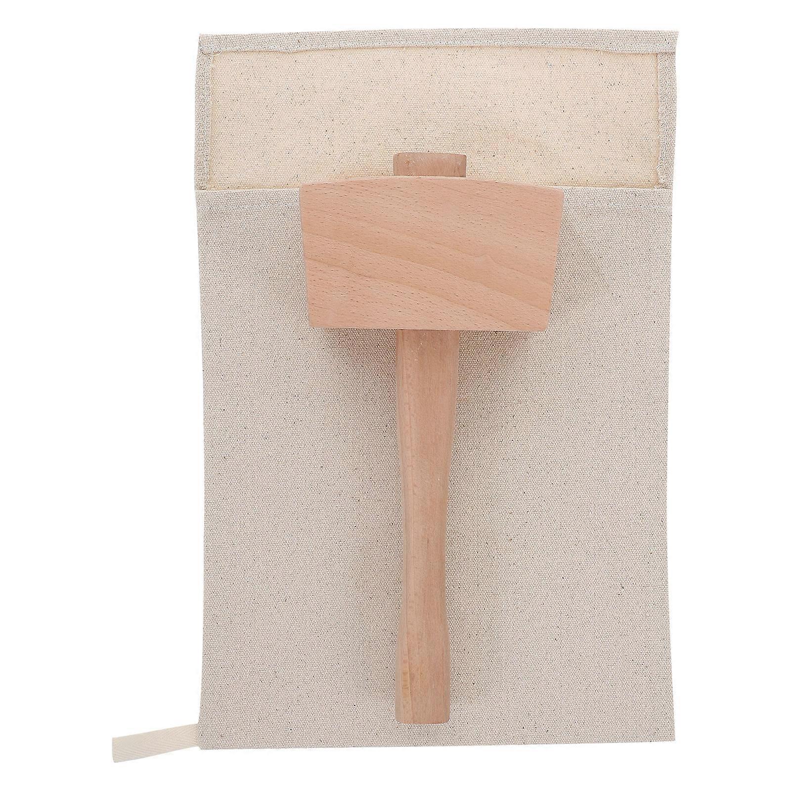 Reusable Canvas Ice Crushing Bag and Mallet for Home Use 2Pcs Kitchen Tool